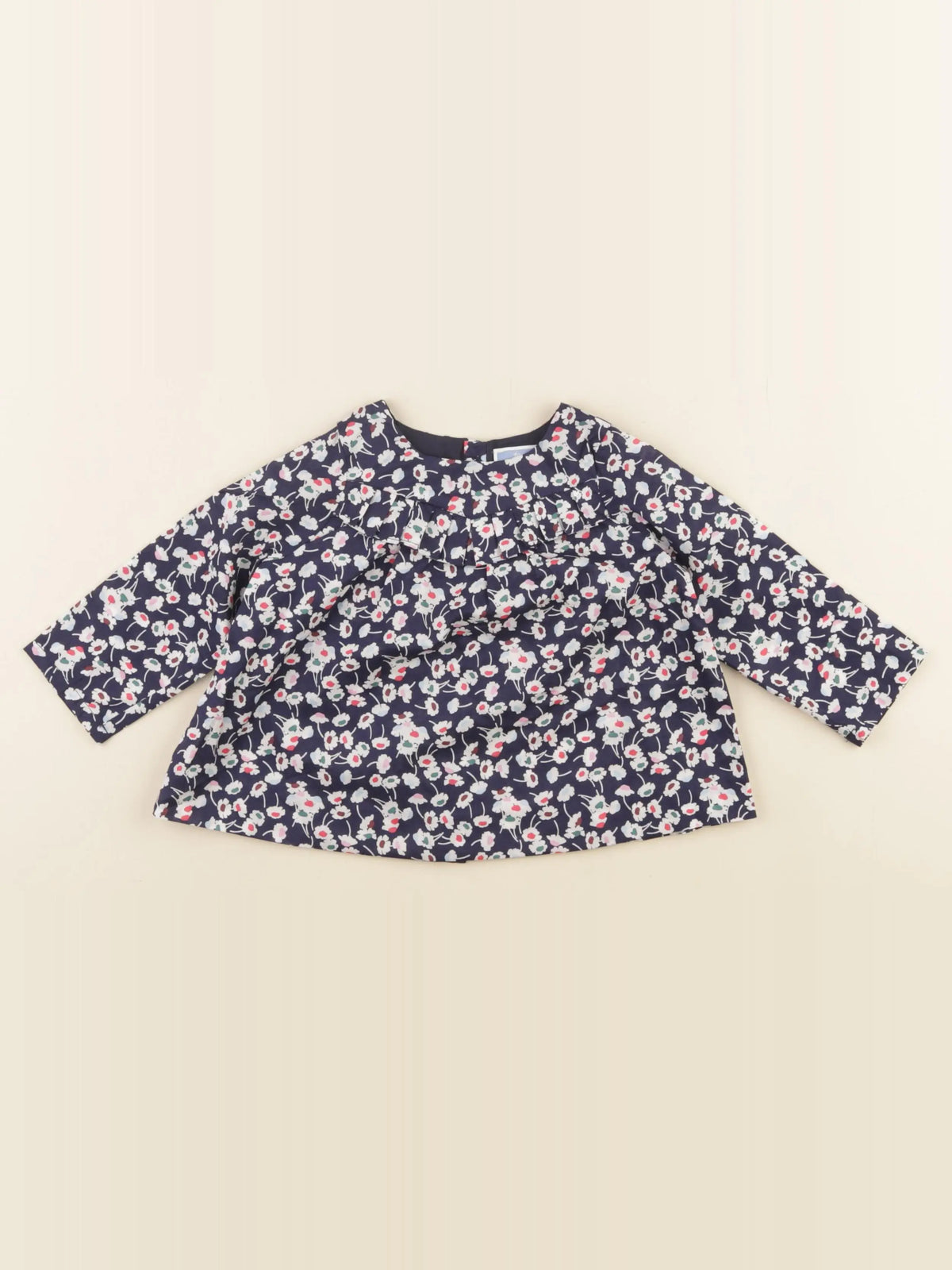 Jacadi - blouse liberty bleu - 12 mois