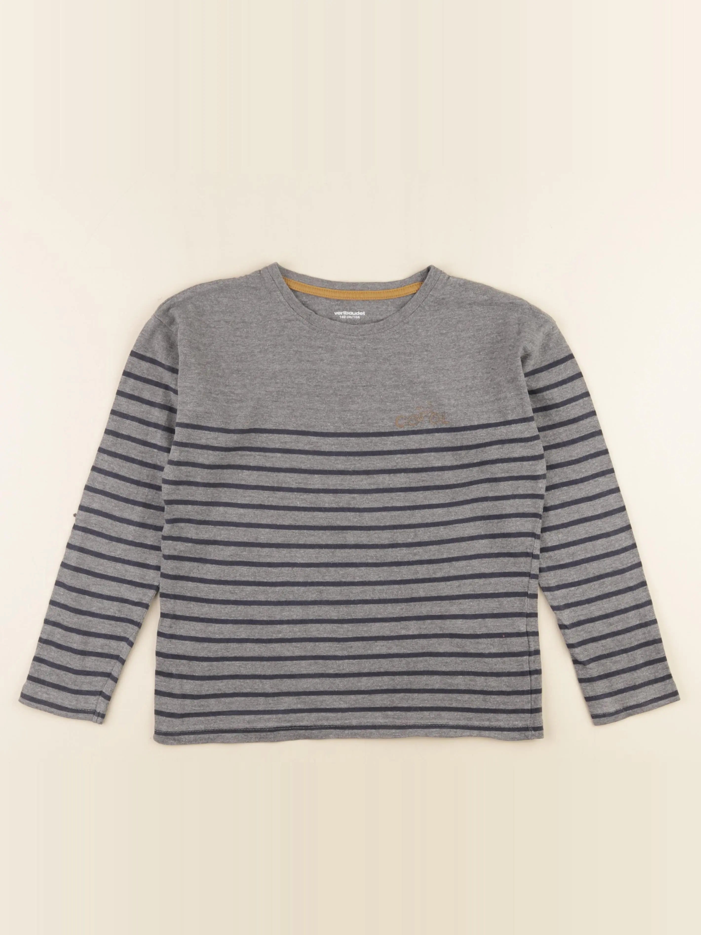 Vertbaudet - tee-shirt gris - 10 ans