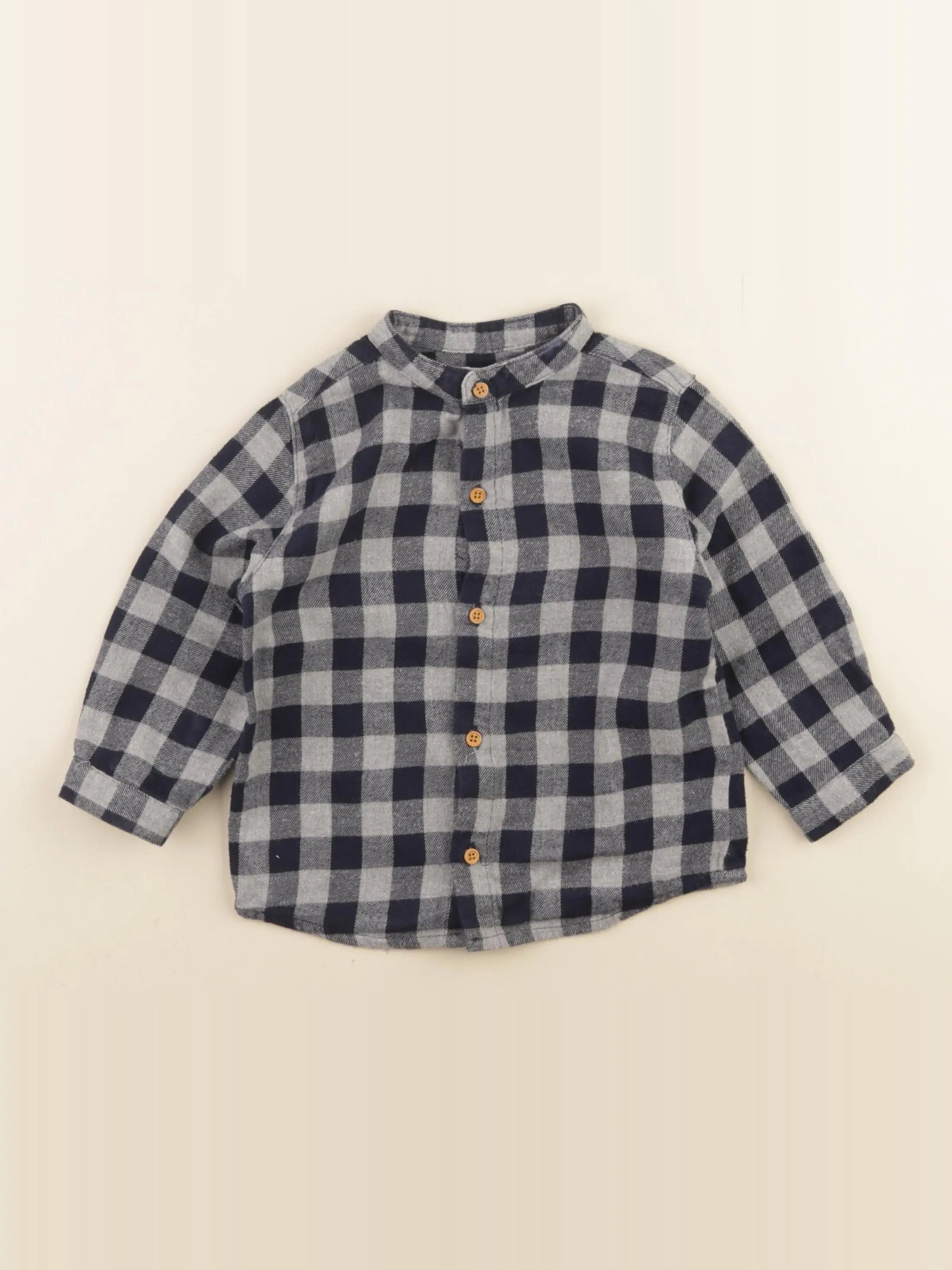 Boutchou - chemise noir, gris - 18 mois