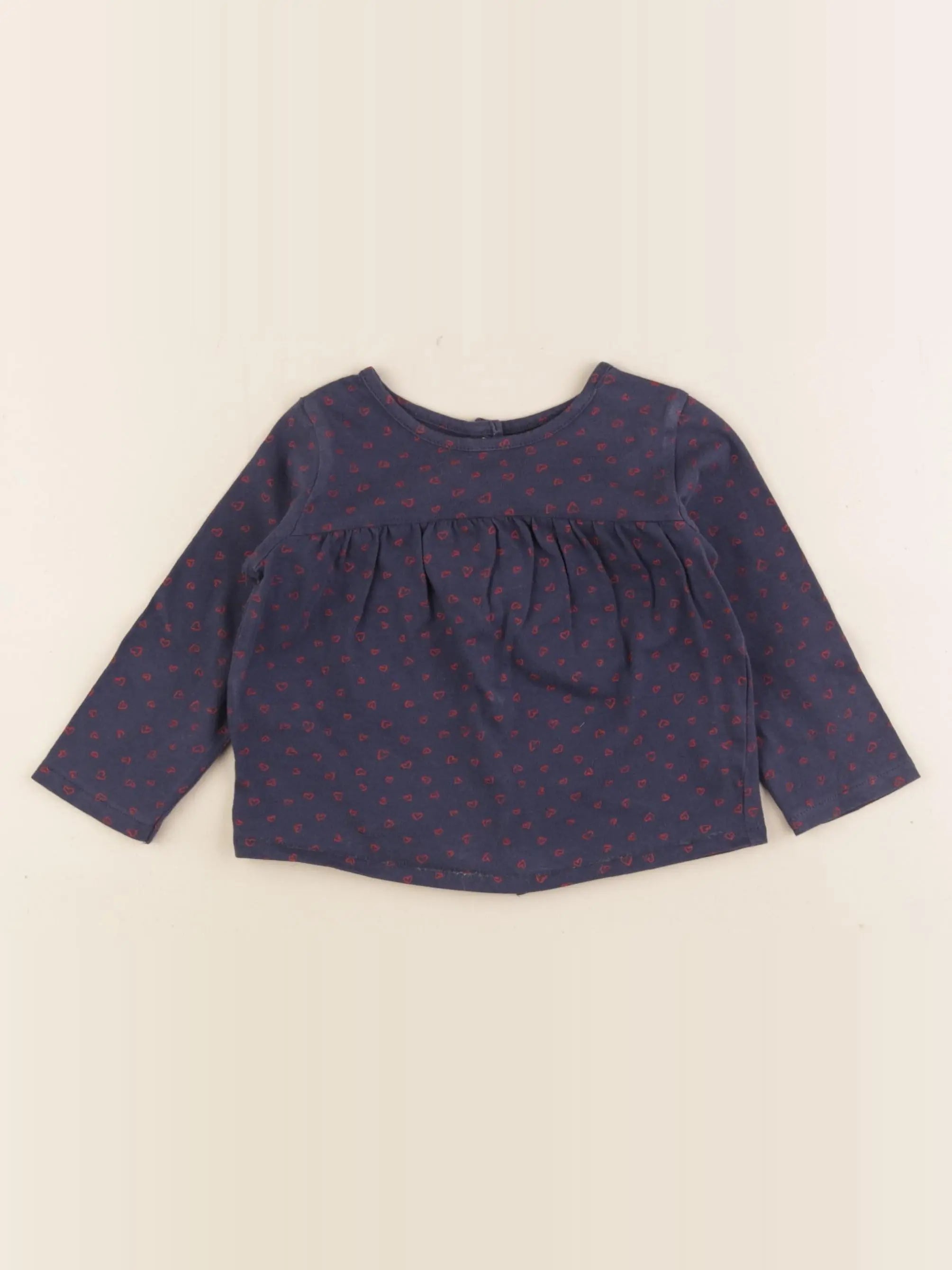 Vertbaudet - tee-shirt bleu - 9 mois