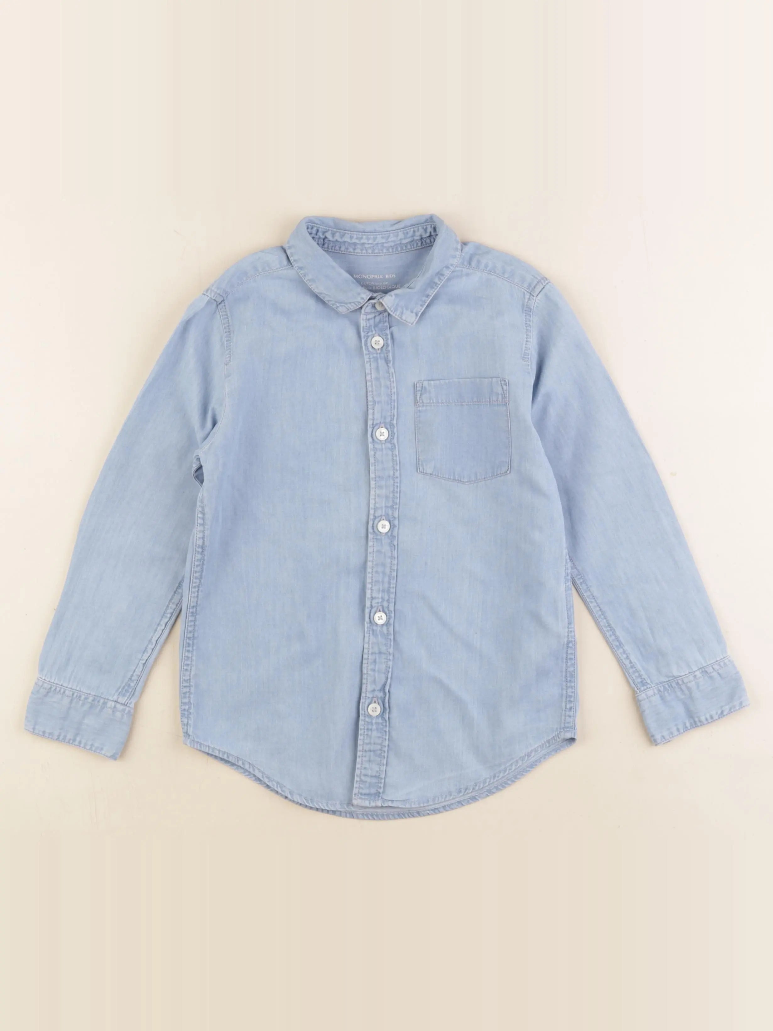 Monoprix - chemise bleu - 5 ans