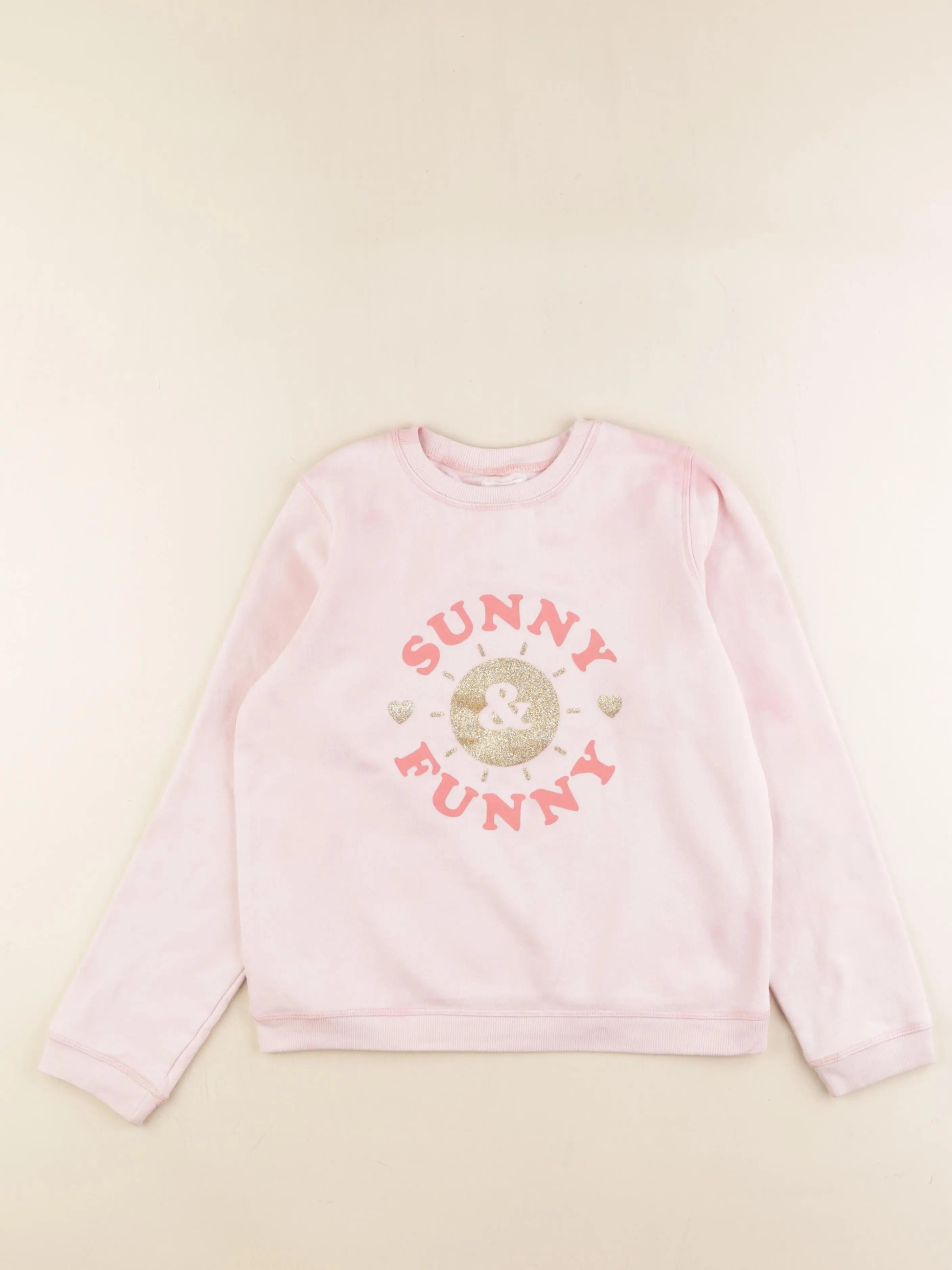 Vertbaudet - sweat rose - 10 ans