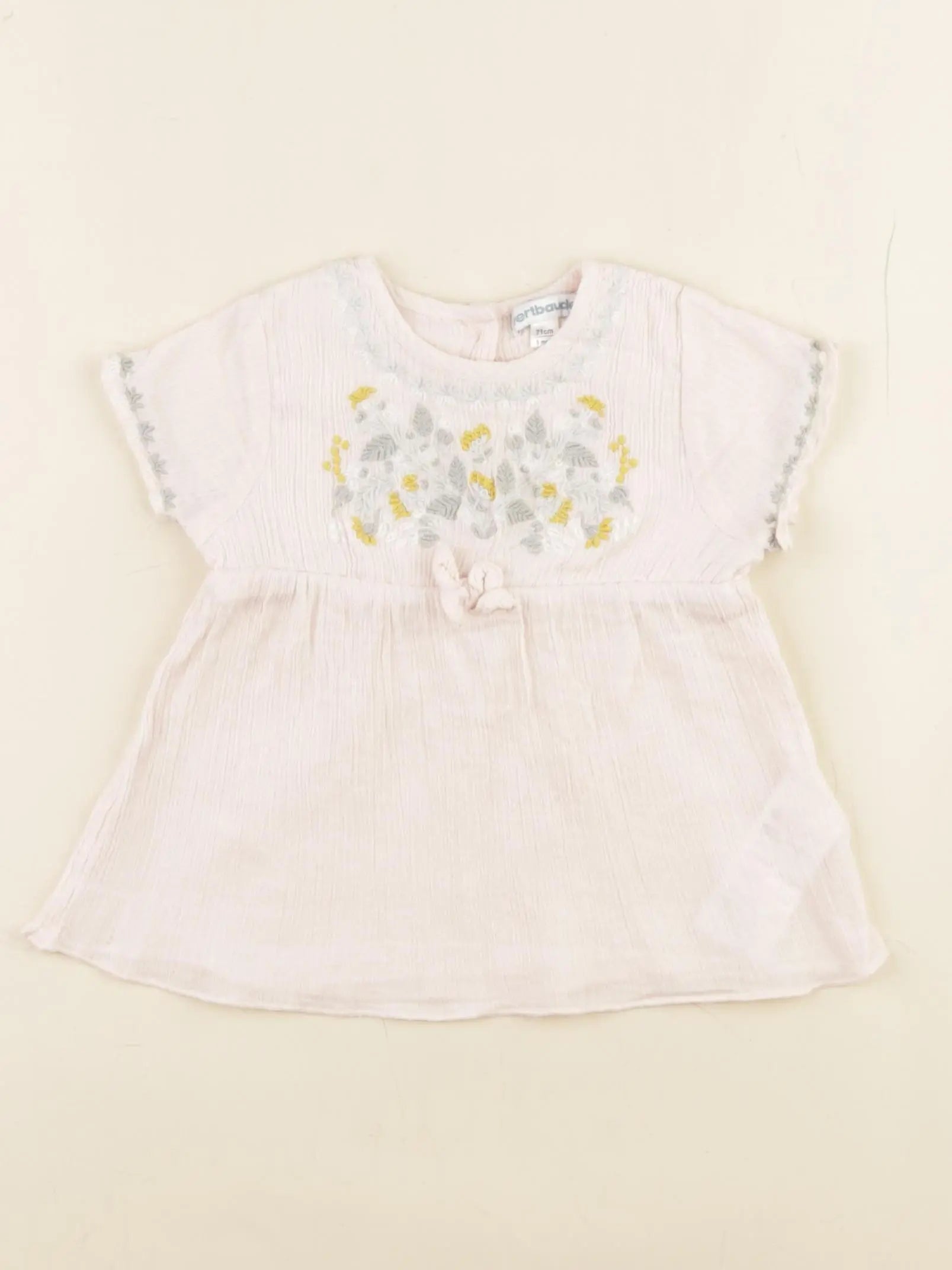 Vertbaudet - blouse rose - 9 mois