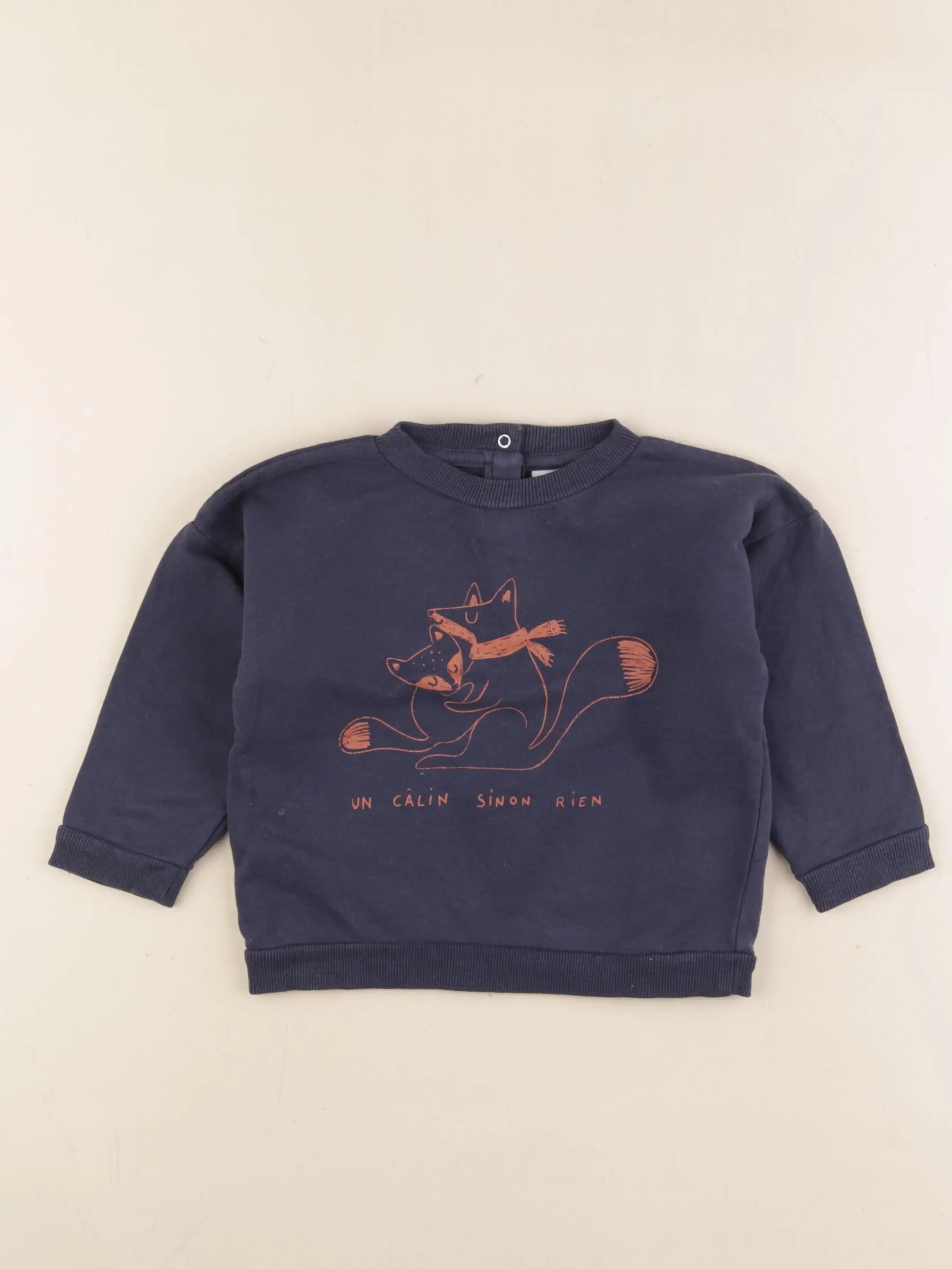 Vertbaudet - sweat bleu - 24 mois