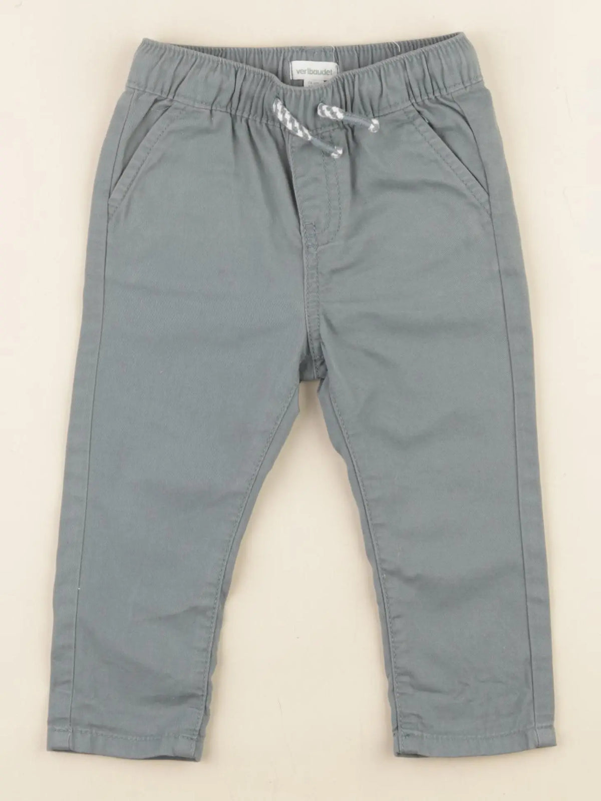 Vertbaudet - pantalon vert - 12 mois