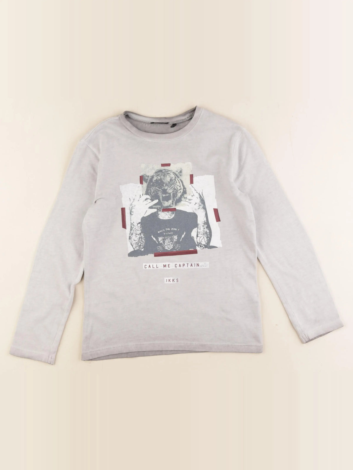 IKKS - tee-shirt gris - 6 ans
