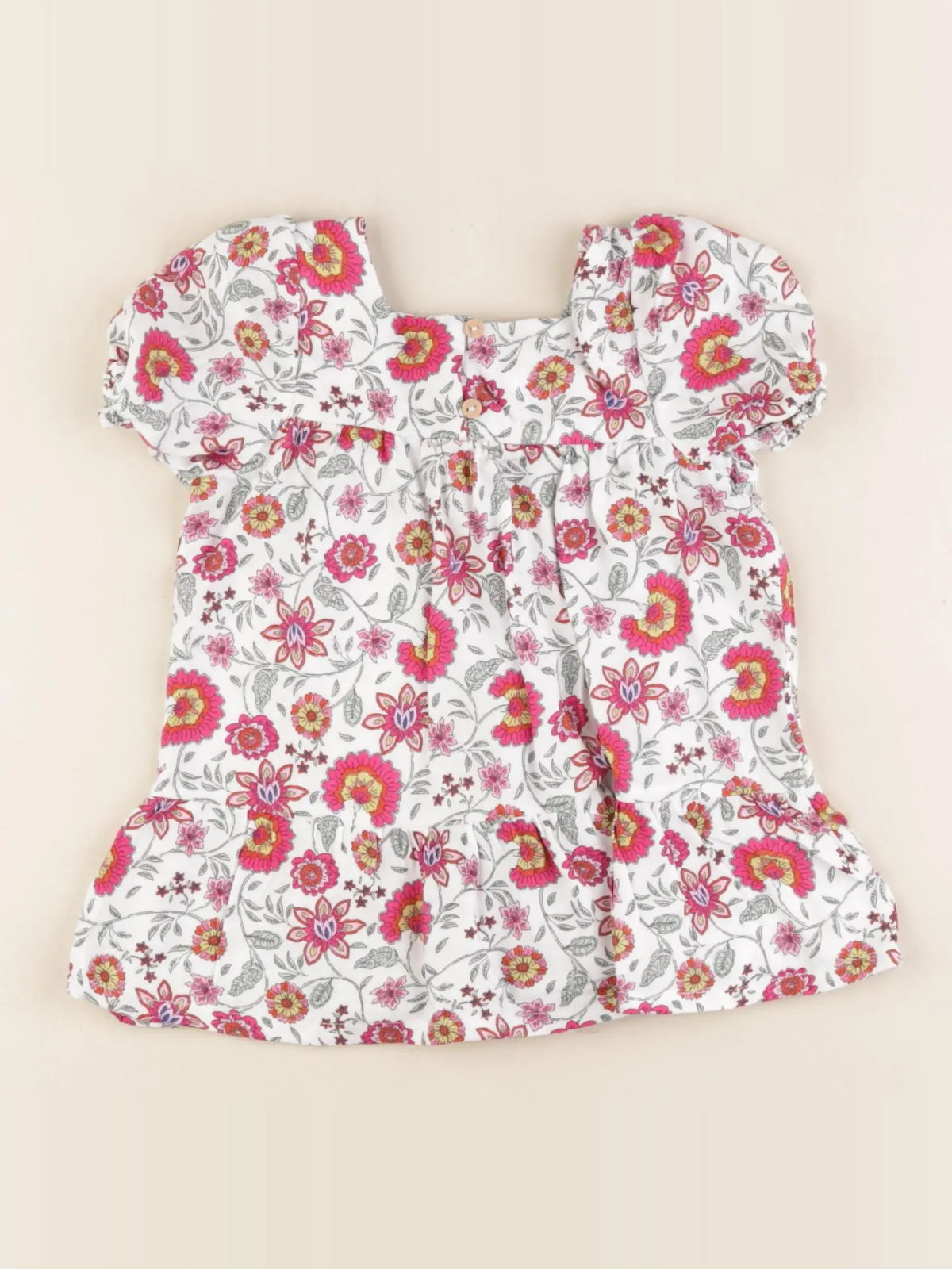 Vertbaudet - robe multicolore - 6 mois