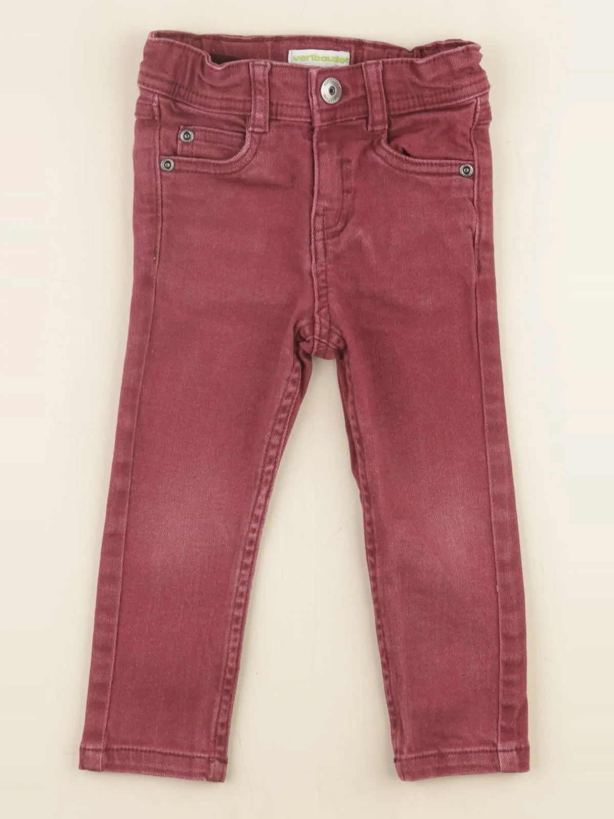 Vertbaudet - jean rouge - 2 ans
