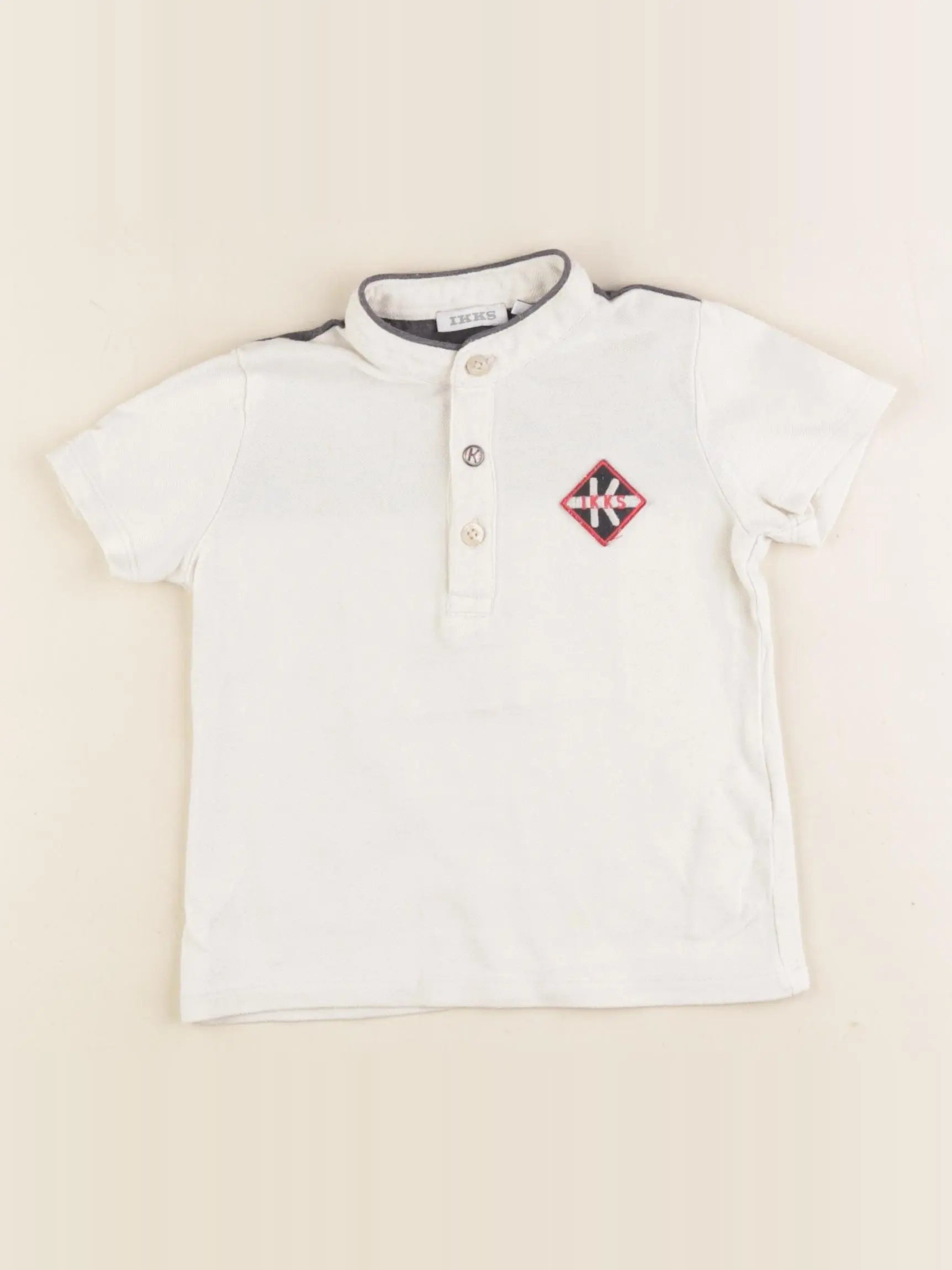 IKKS - polo imprimé au dos blanc - 12 mois