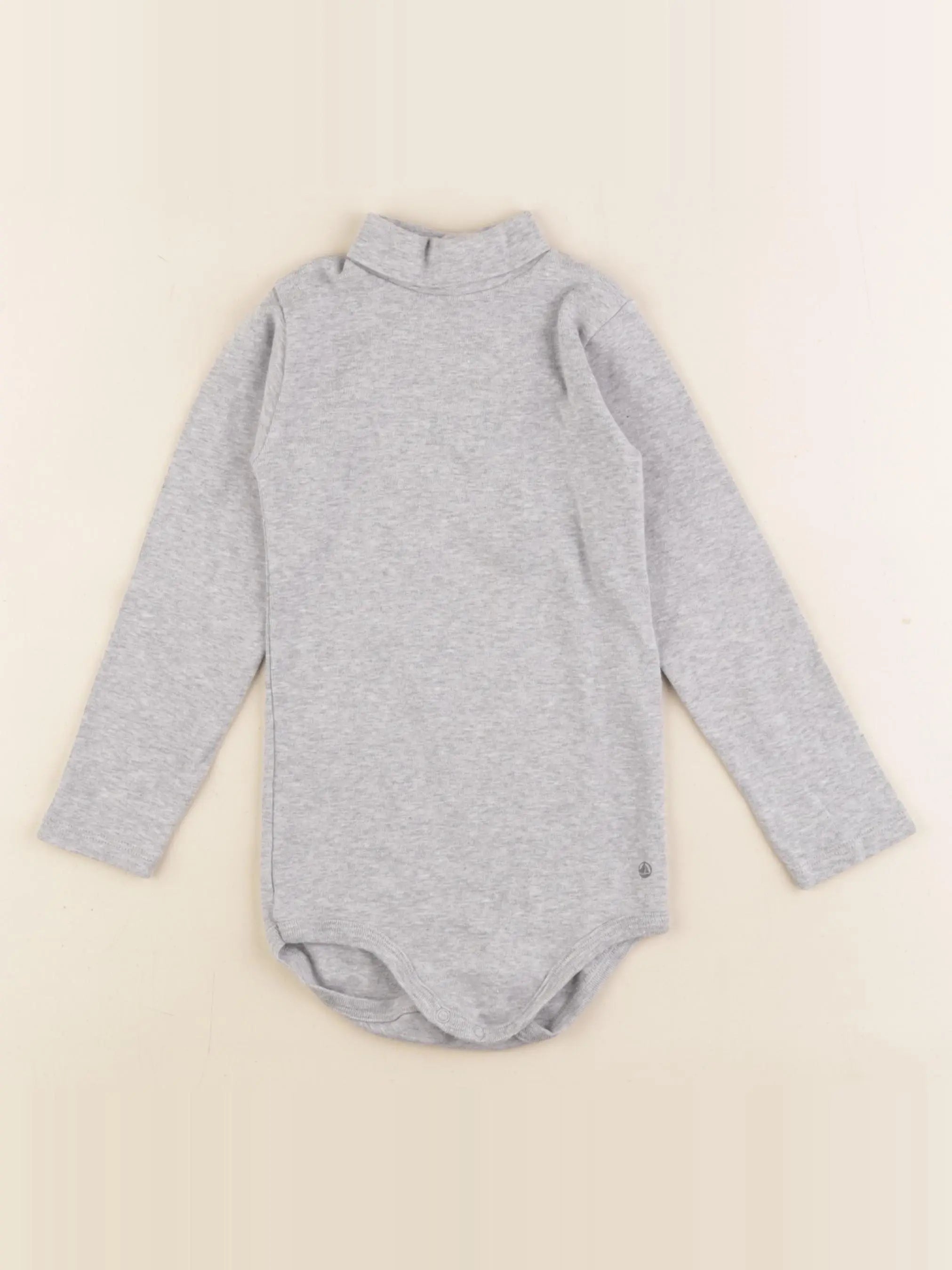 Petit Bateau - body à col gris - 36 mois
