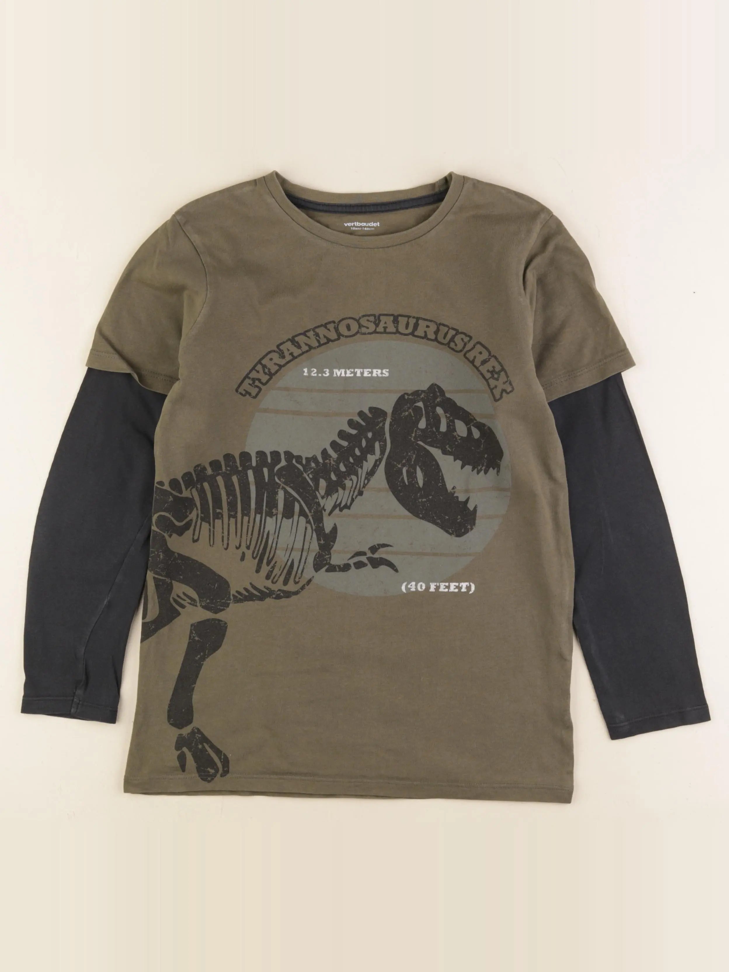 Vertbaudet - tee-shirt vert - 10 ans
