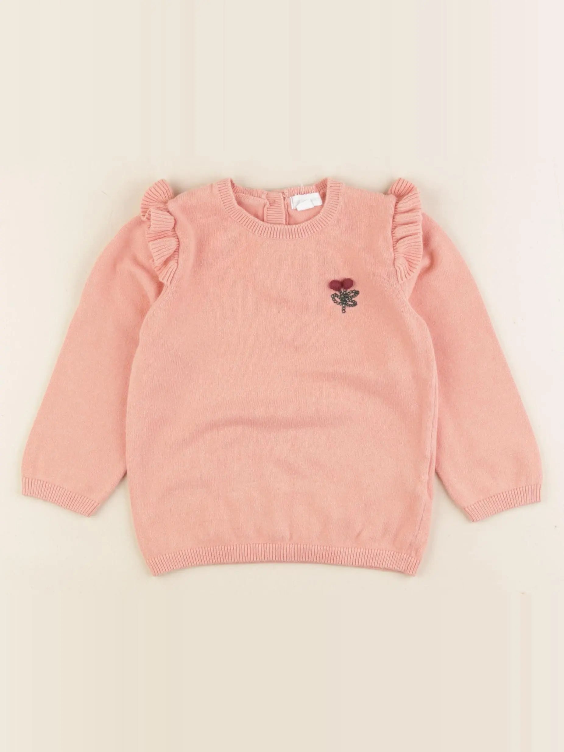 Vertbaudet - pull rose - 12 mois