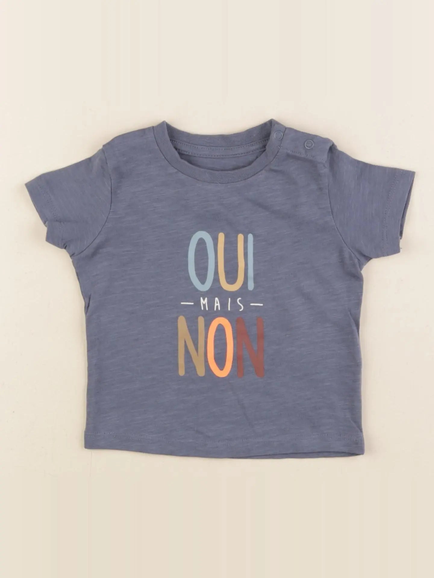 Vertbaudet - tee-shirt bleu - 6 mois