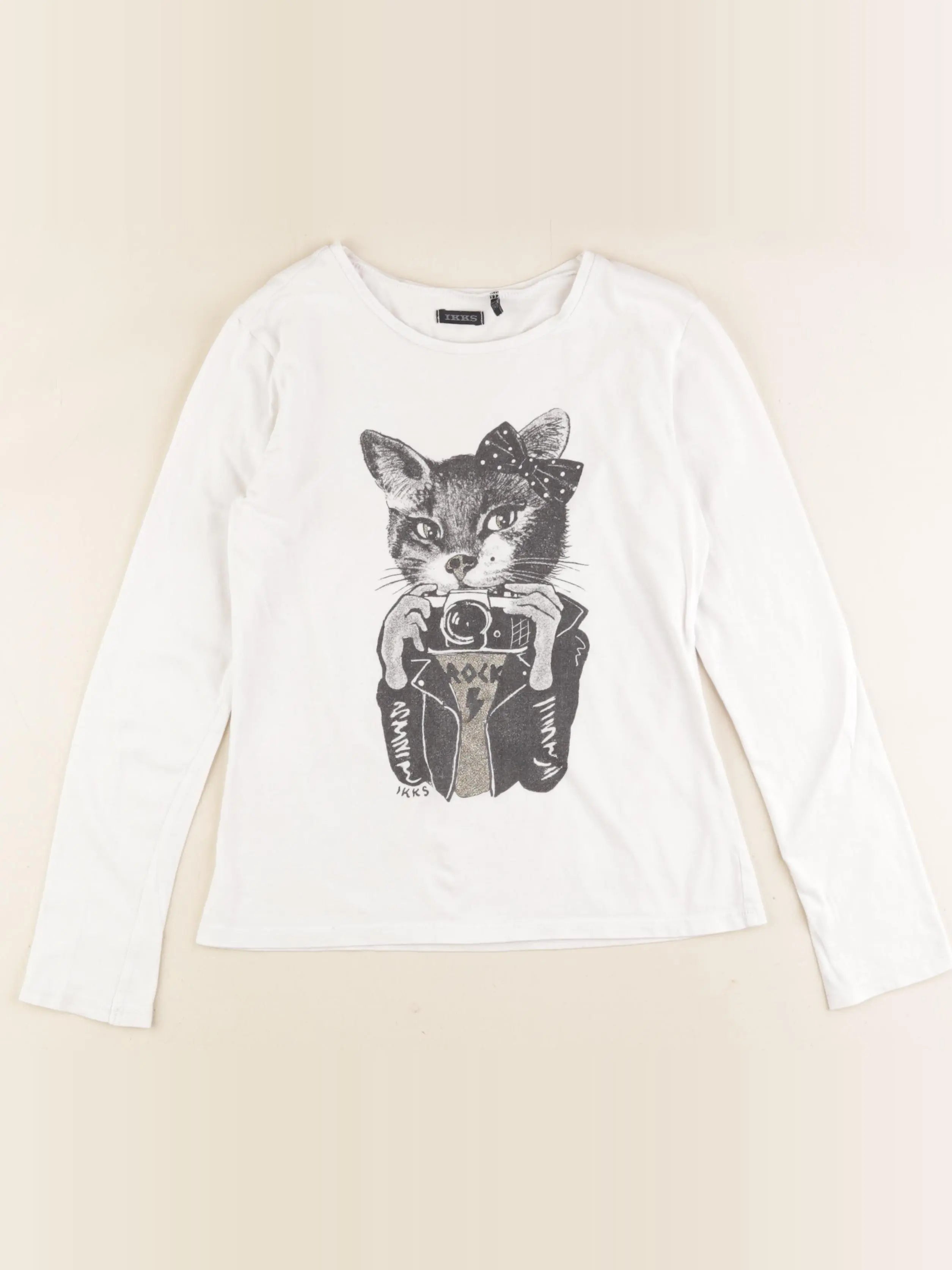 IKKS - tee-shirt blanc - 10 ans