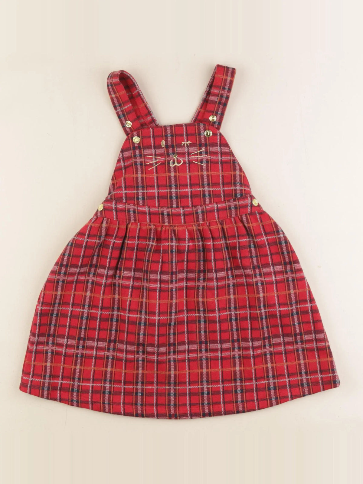 Petit Bateau - robe rouge - 24 mois