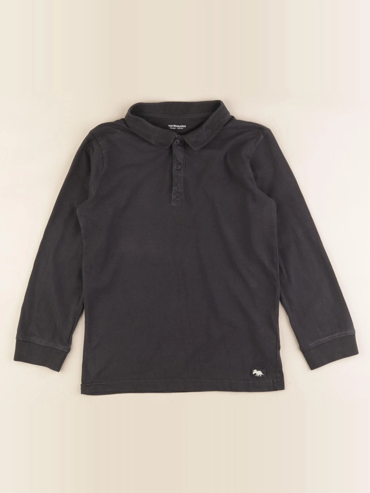 Vertbaudet - polo gris - 10 ans