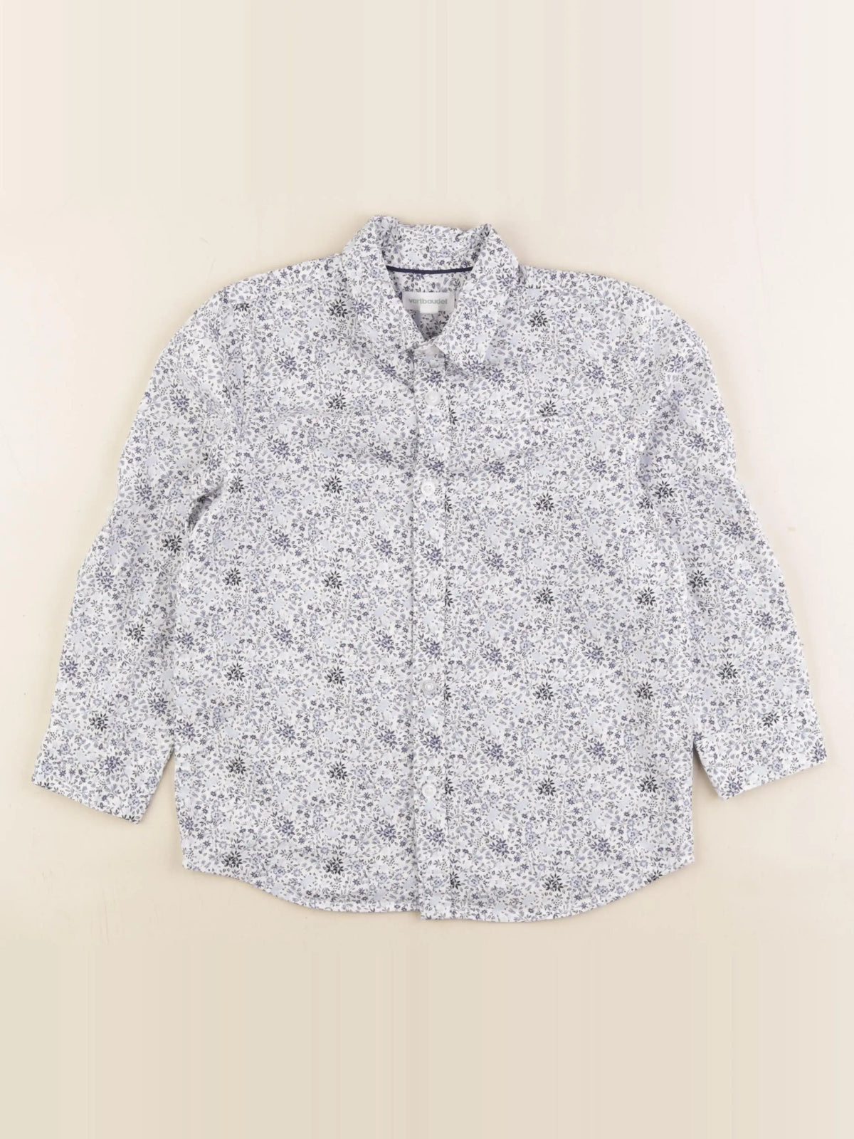 Vertbaudet - chemise bleu, blanc - 5 ans