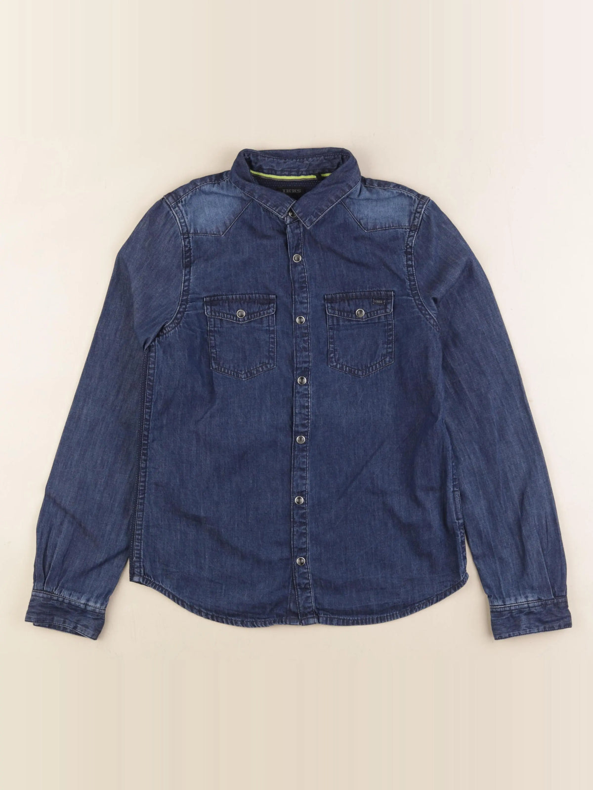 IKKS - chemise imprimé au dos bleu - 10 ans