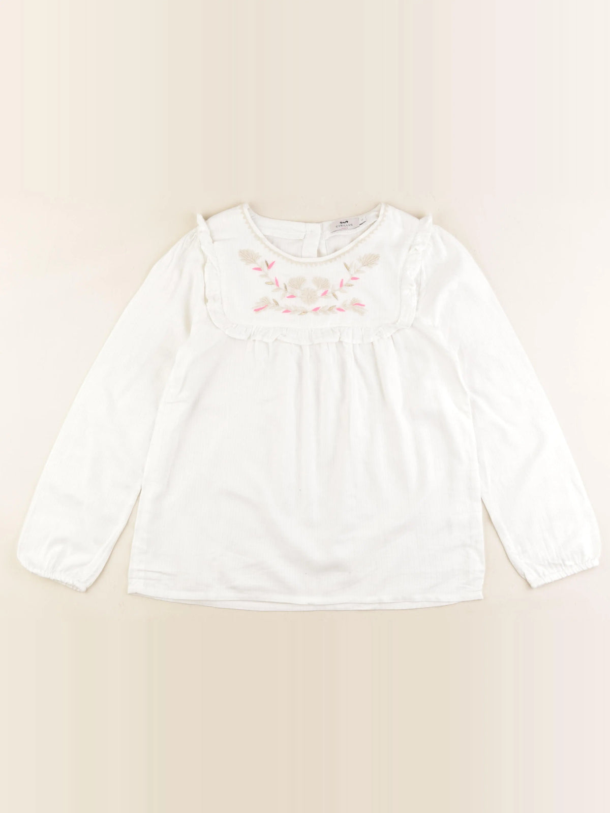 Cyrillus - blouse beige, or - 12 ans