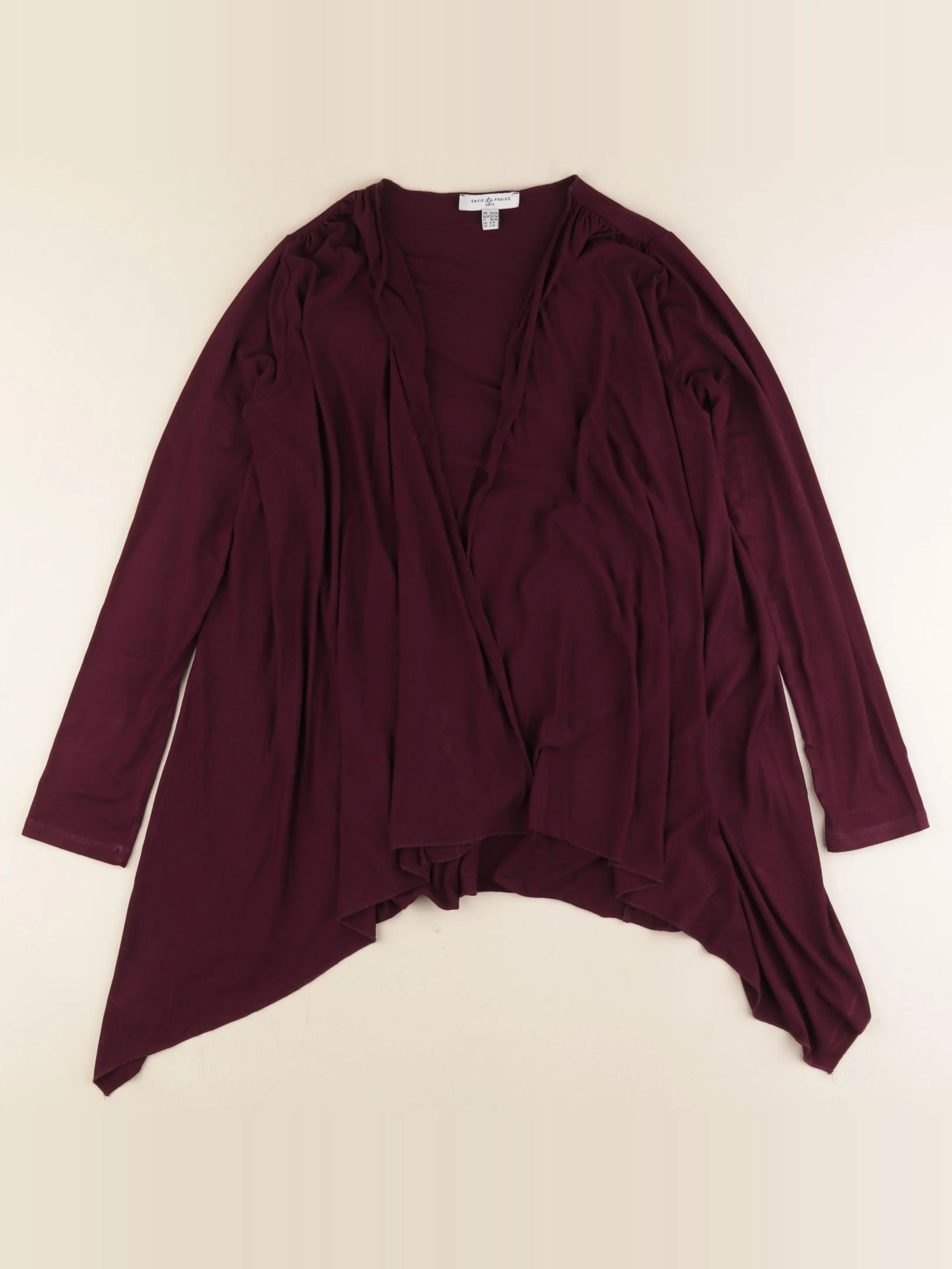 Envie de fraise - gilet grossesse violet - 34 à 36