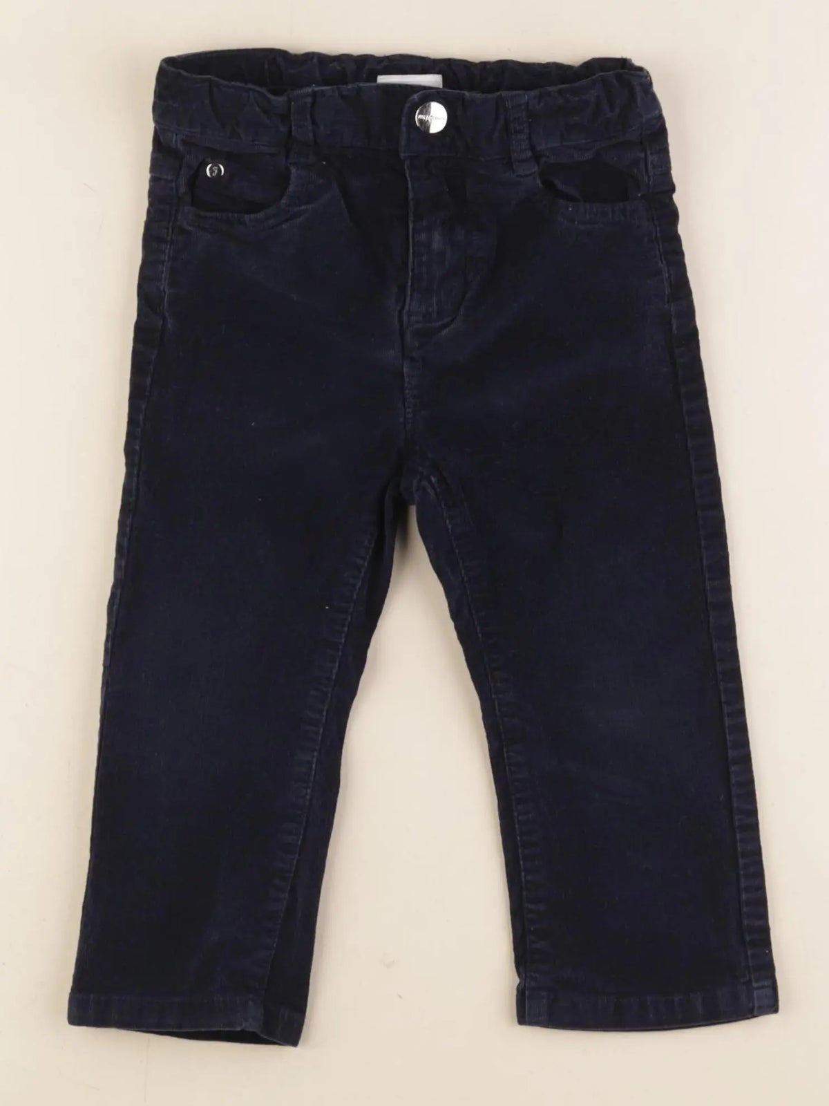 Jacadi - pantalon doublé bleu - 24 mois