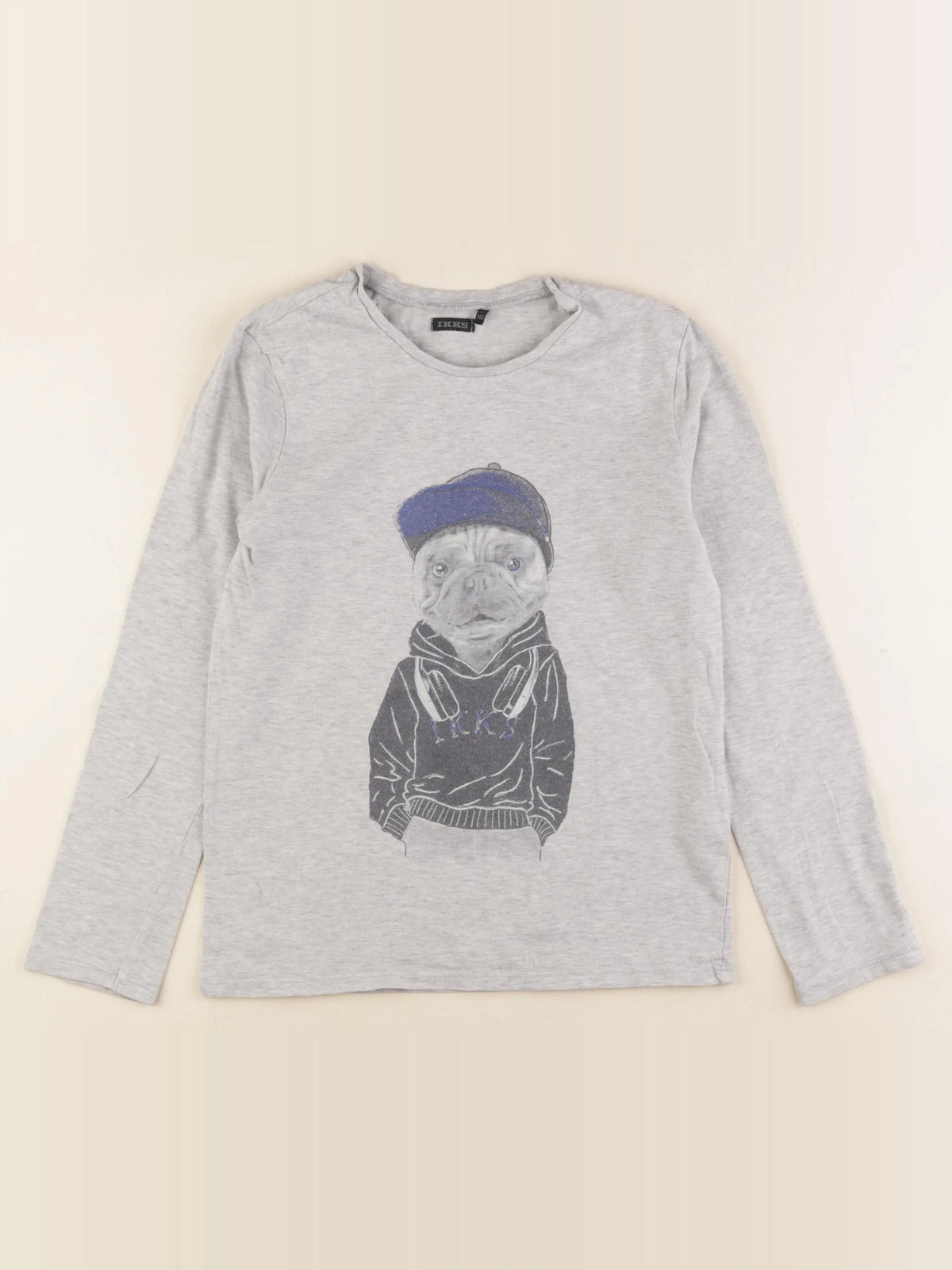 IKKS - tee-shirt gris - 10 ans
