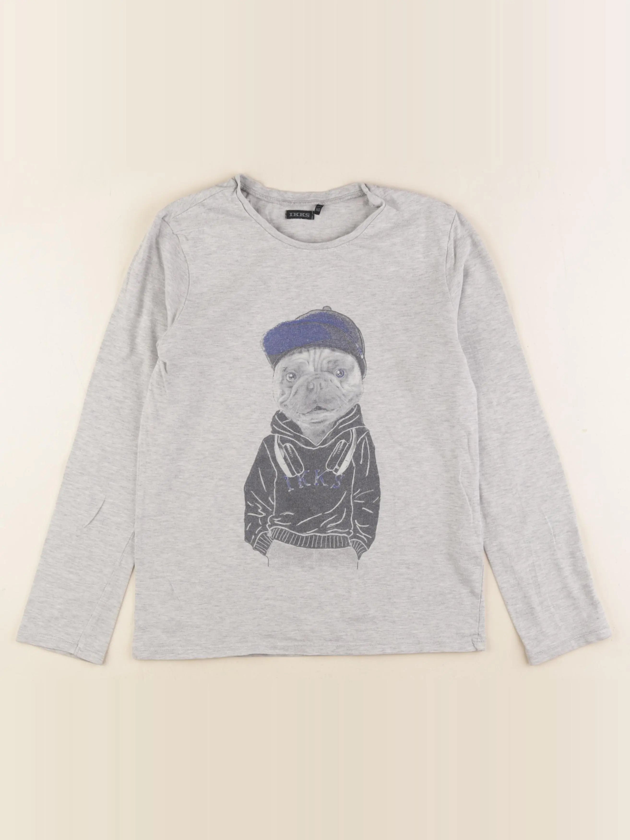 IKKS - tee-shirt gris - 10 ans