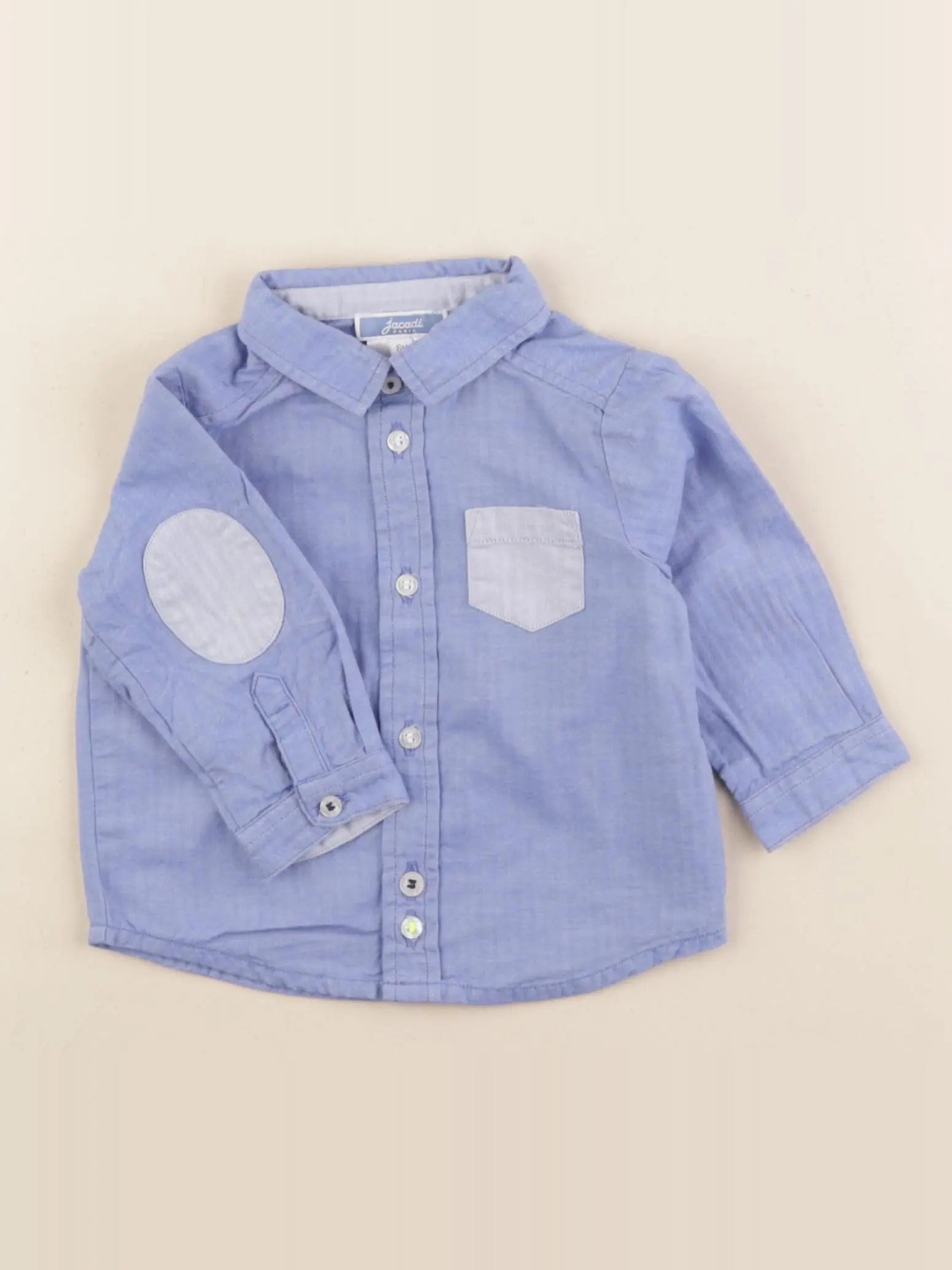 Jacadi - chemise bleu - 6 mois