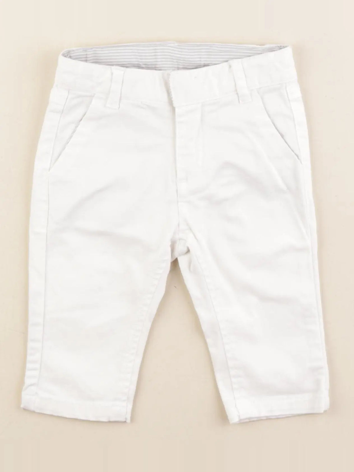 Jacadi - jean blanc - 6 mois