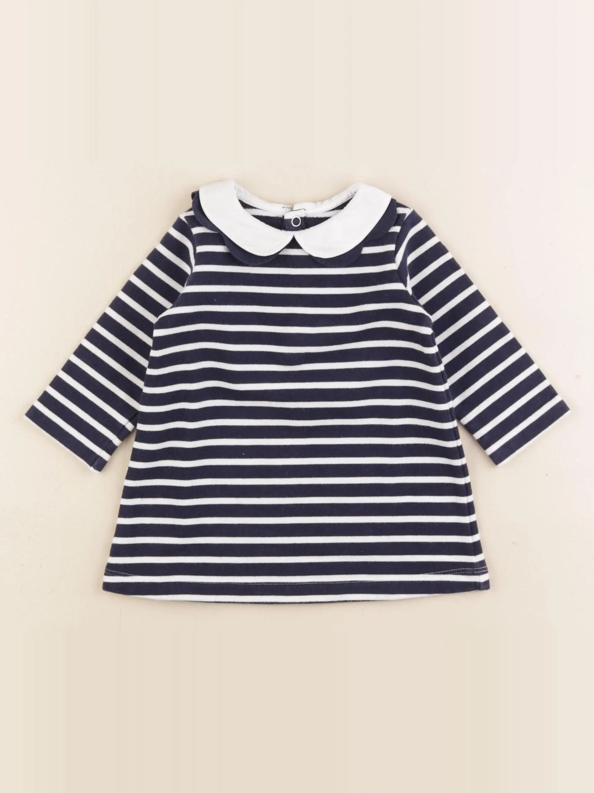 Jacadi - robe blanc, bleu - 6 mois