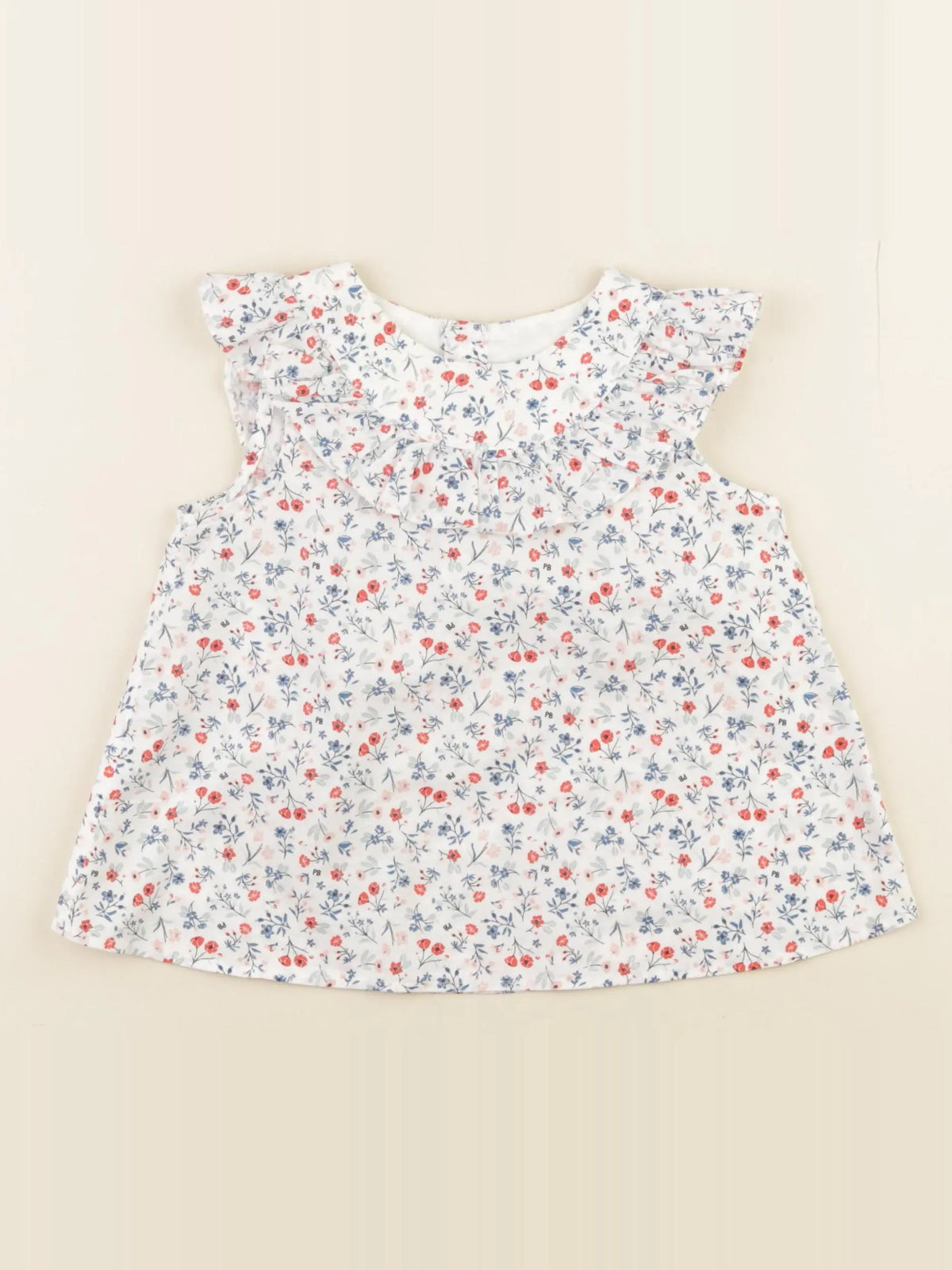 Petit Bateau - blouse blanc - 24 mois