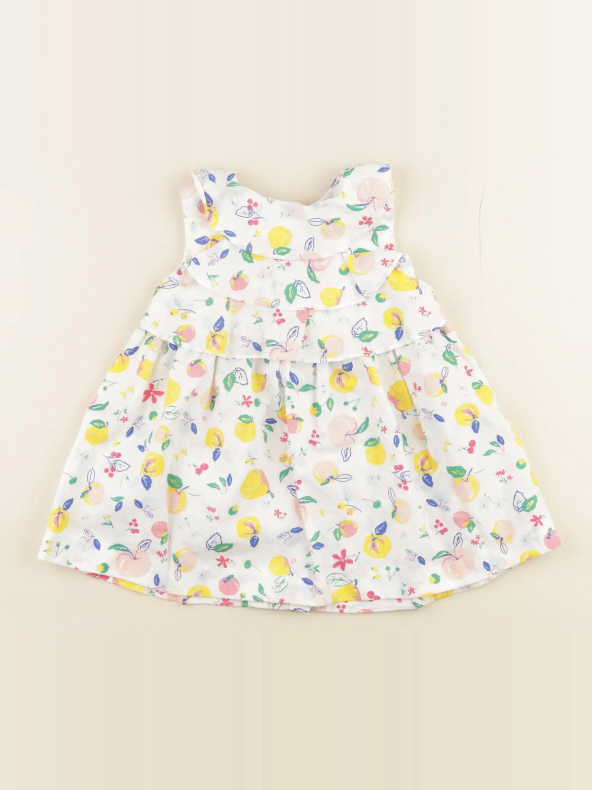 Petit Bateau - robe blanc - 12 mois