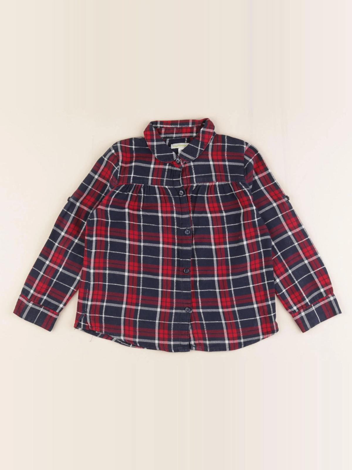Vertbaudet - chemise rouge - 5 ans