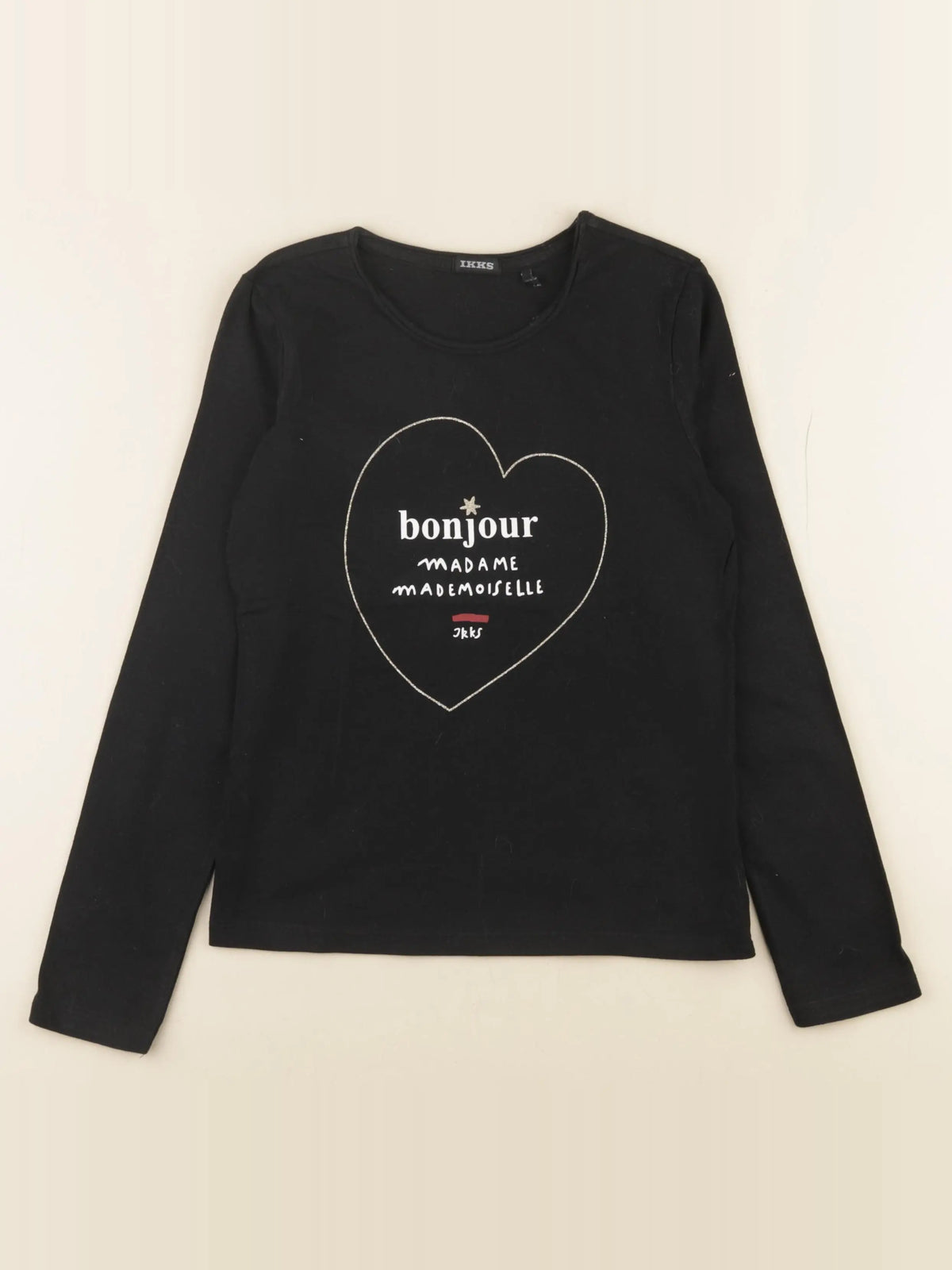 IKKS - tee-shirt noir, or - 10 ans