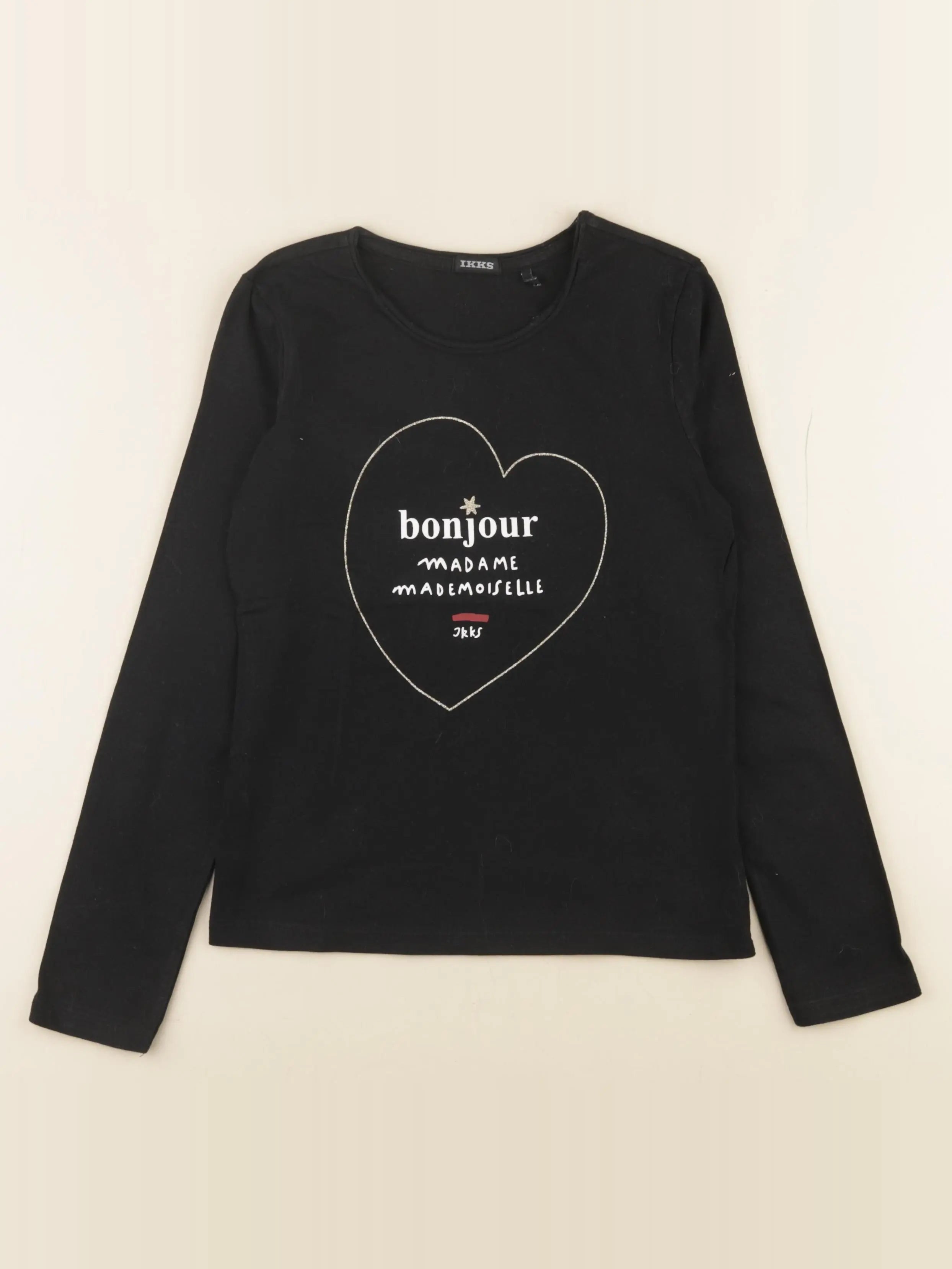IKKS - tee-shirt noir, or - 10 ans