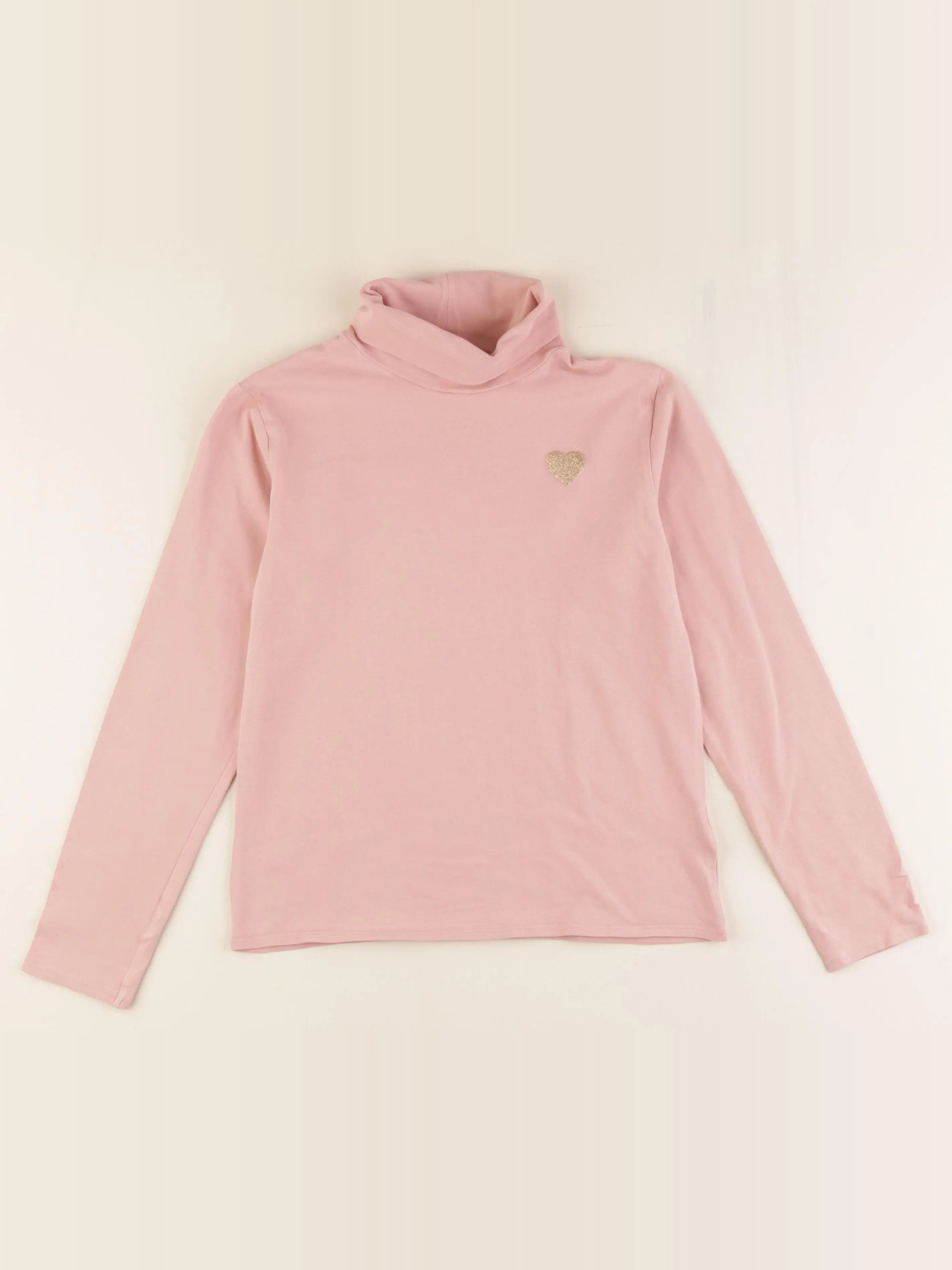 Vertbaudet - sous-pull or, rose - 10 ans