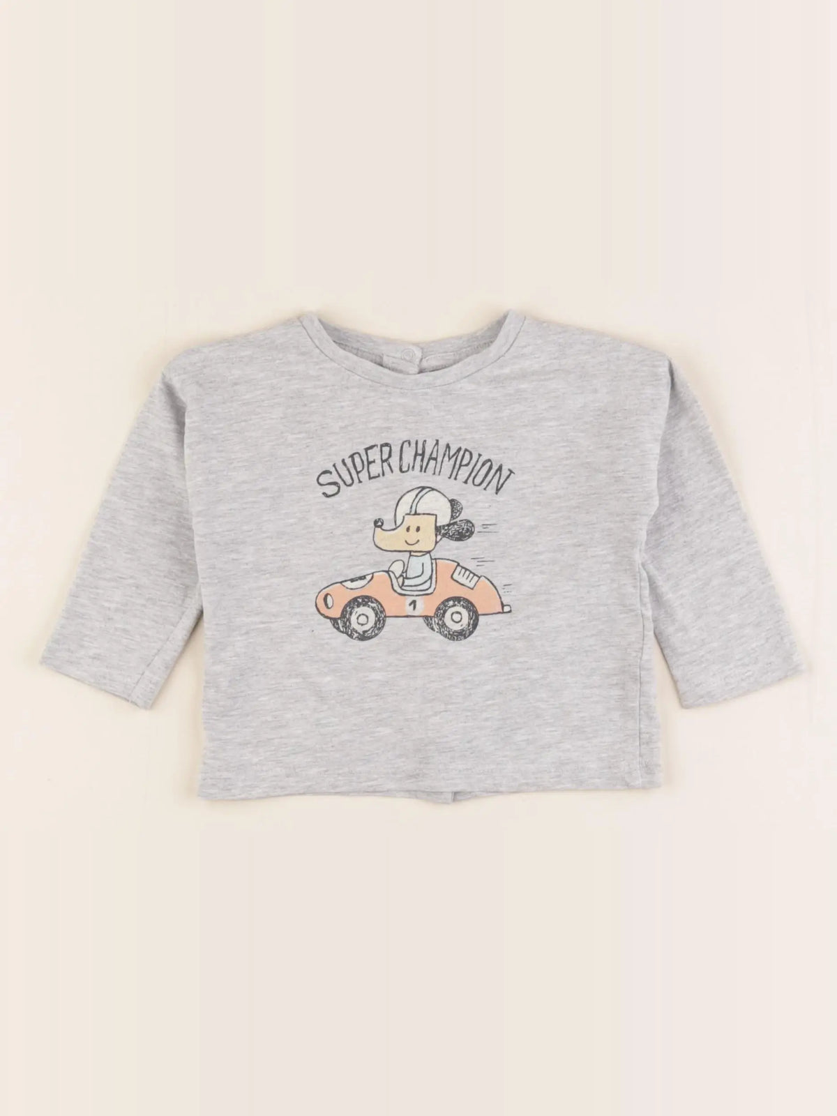 Vertbaudet - tee-shirt gris - 9 mois