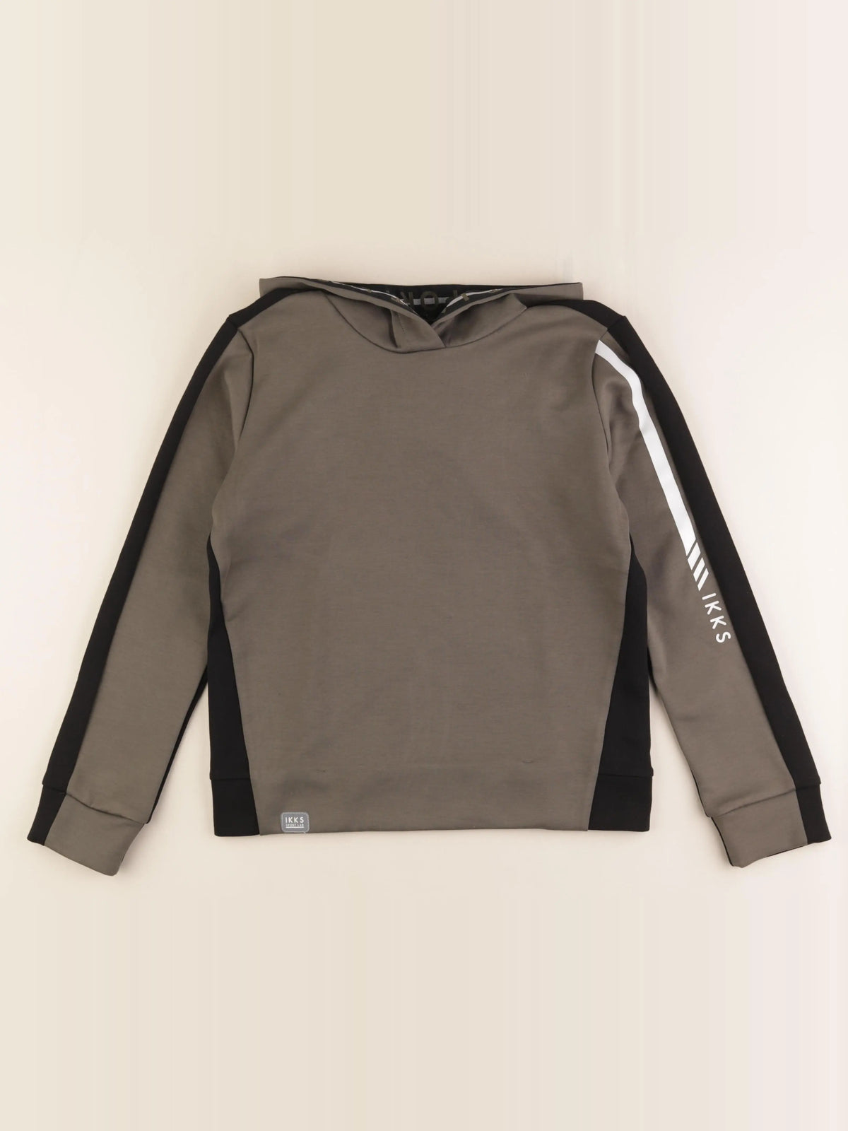 IKKS - sweat marron, noir - 12 ans