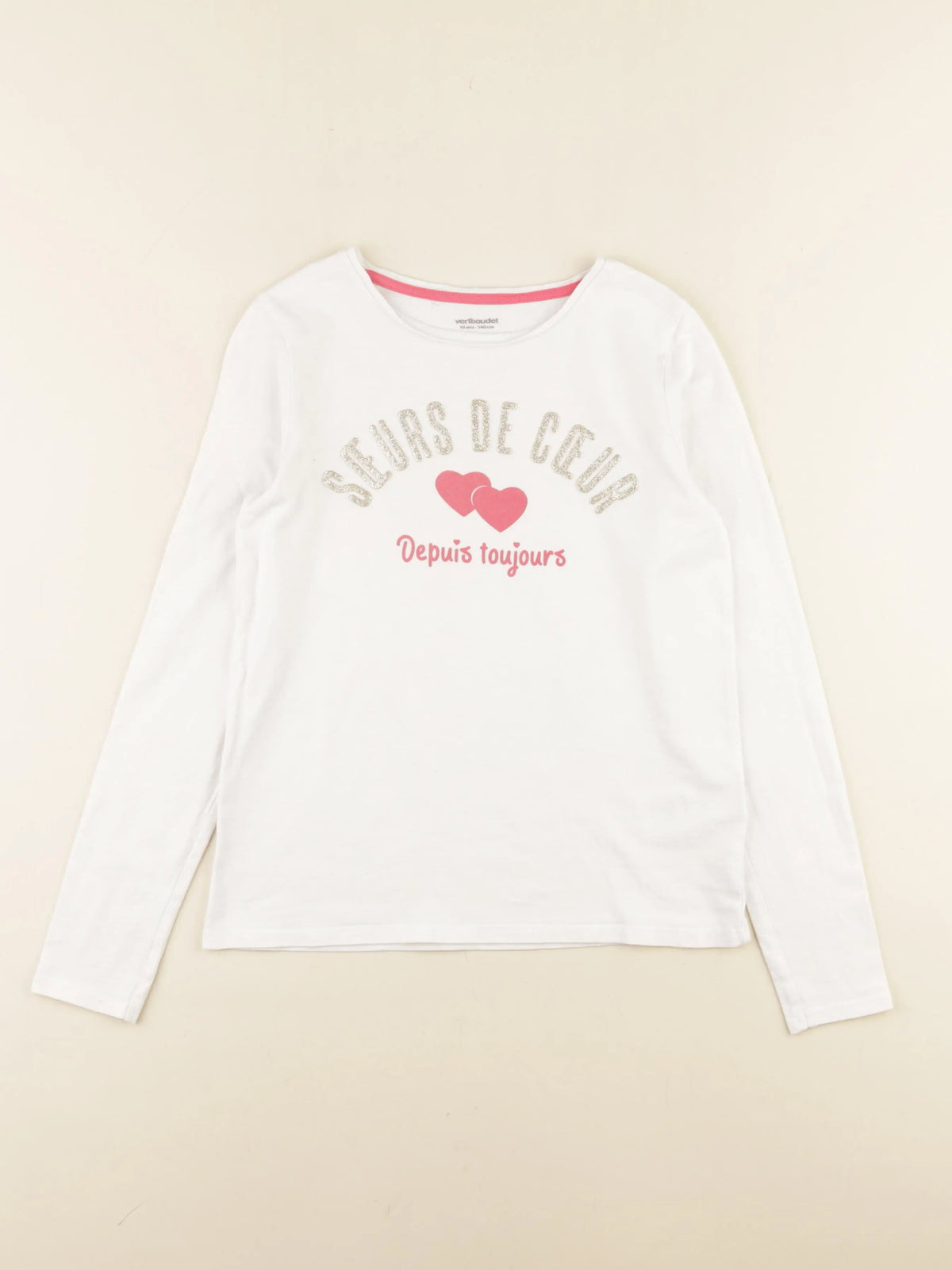 Vertbaudet - tee-shirt blanc - 10 ans