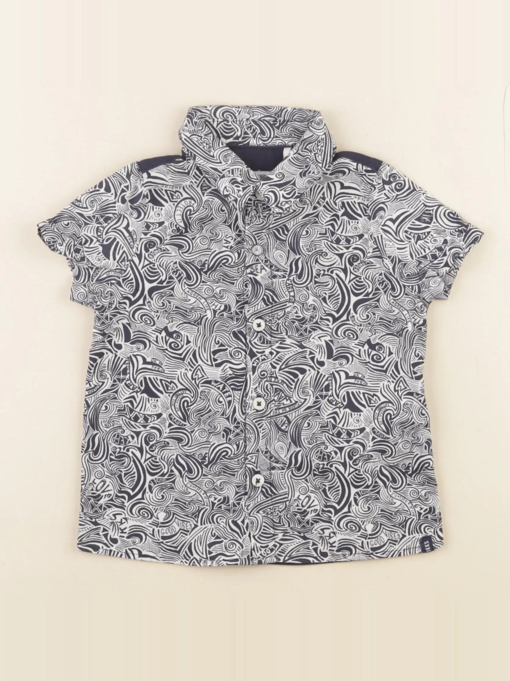 IKKS - chemise blanc, bleu - 12 mois