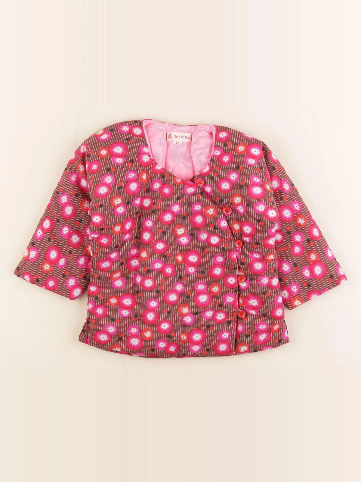 Petit Pan - veste rose - 2 ans