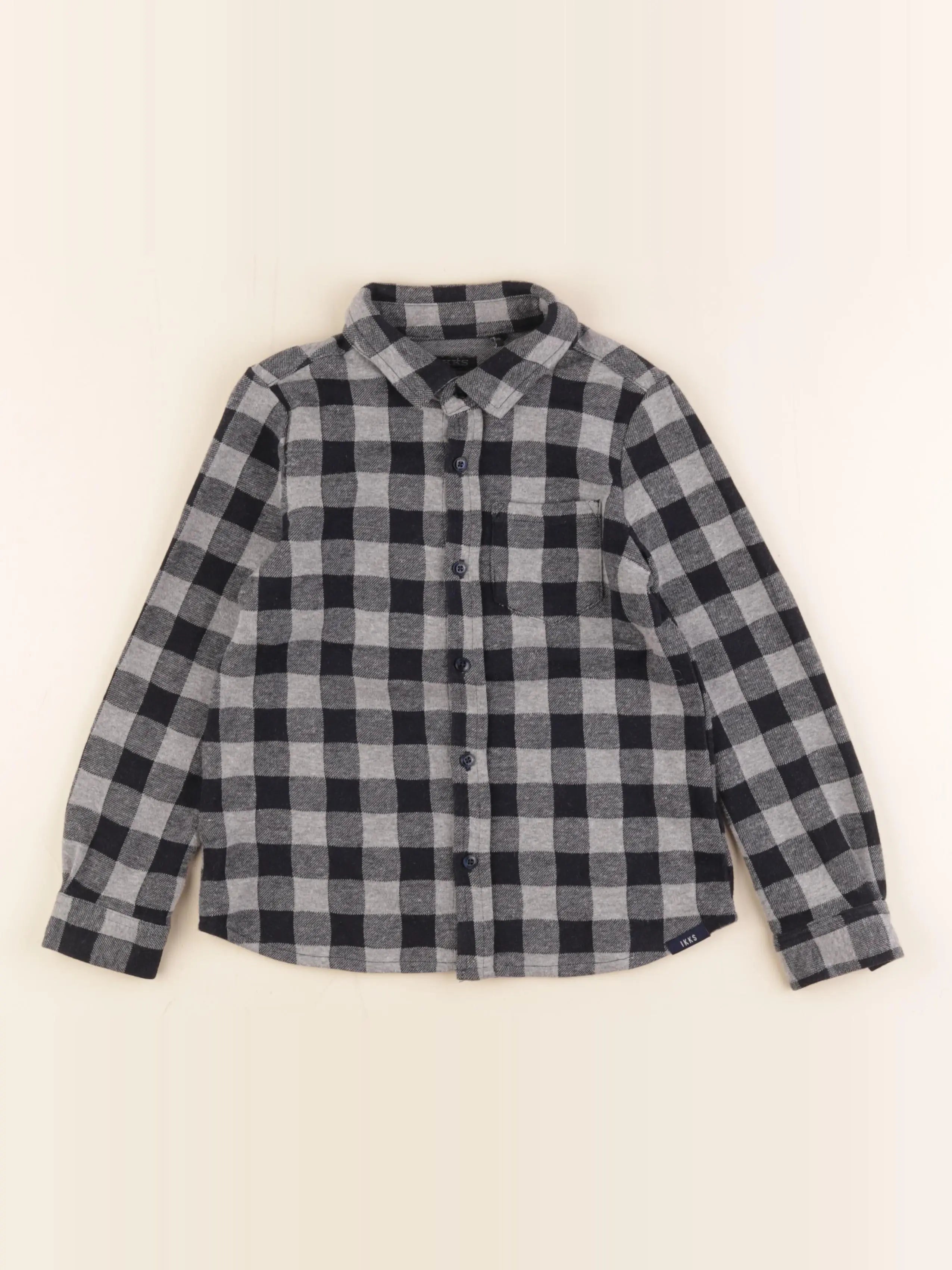 IKKS - chemise bleu, gris - 6 ans
