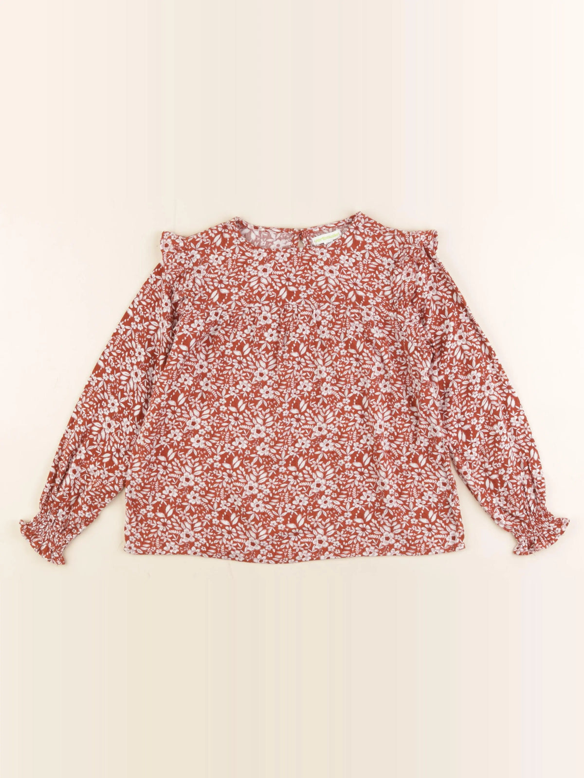 Vertbaudet - blouse marron - 8 ans