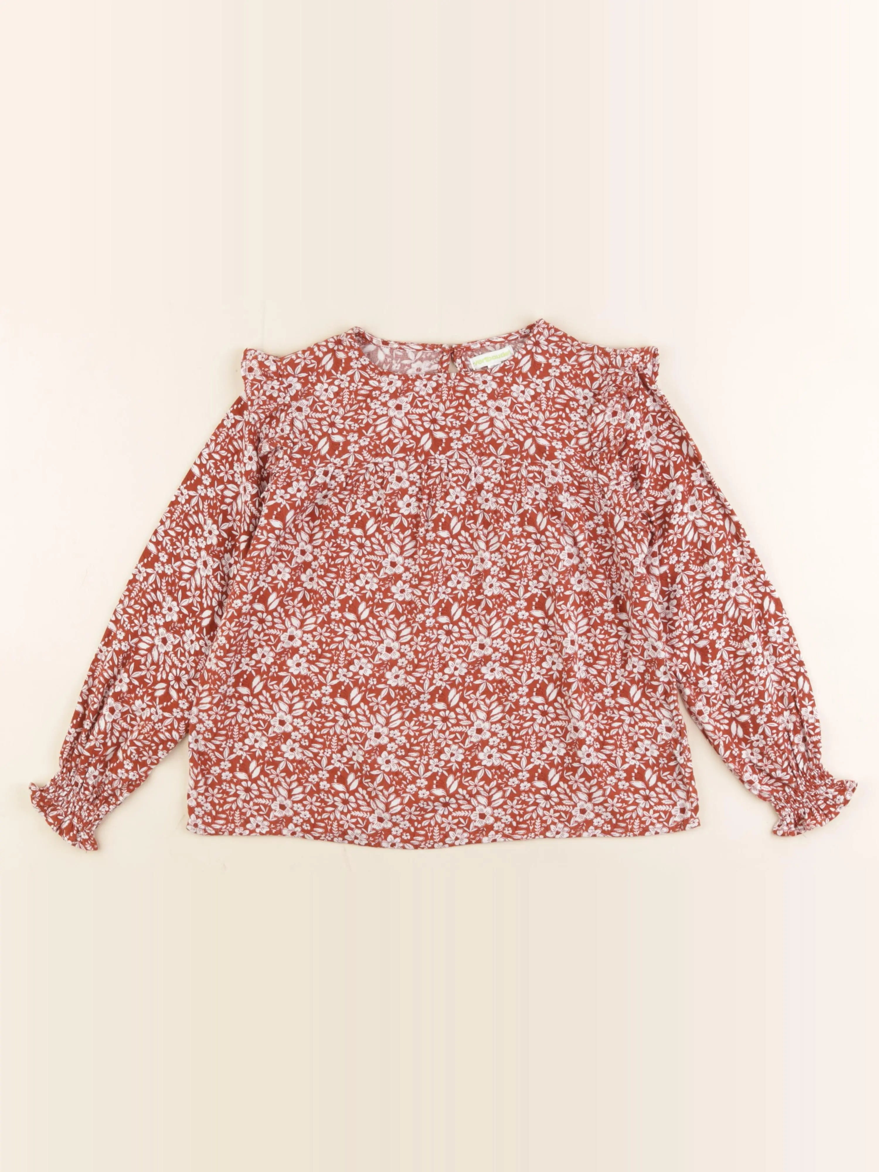 Vertbaudet - blouse marron - 8 ans