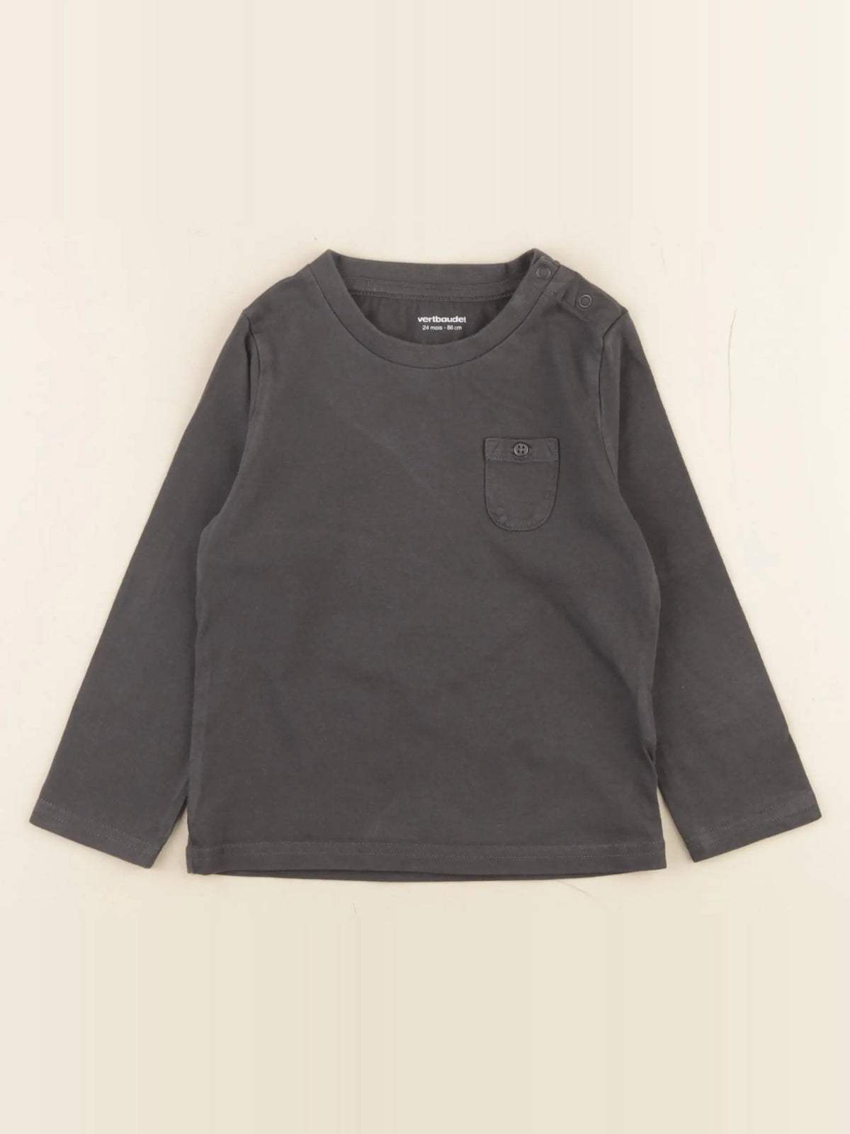 Vertbaudet - tee-shirt gris - 24 mois