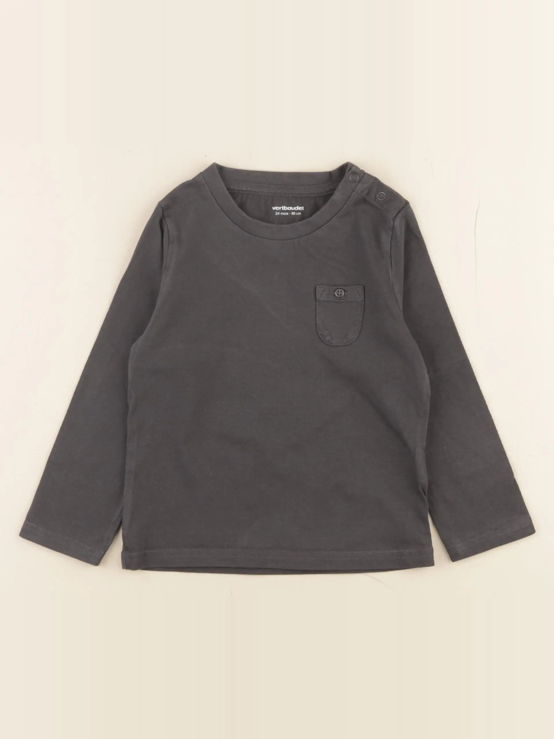 Vertbaudet - tee-shirt gris - 24 mois