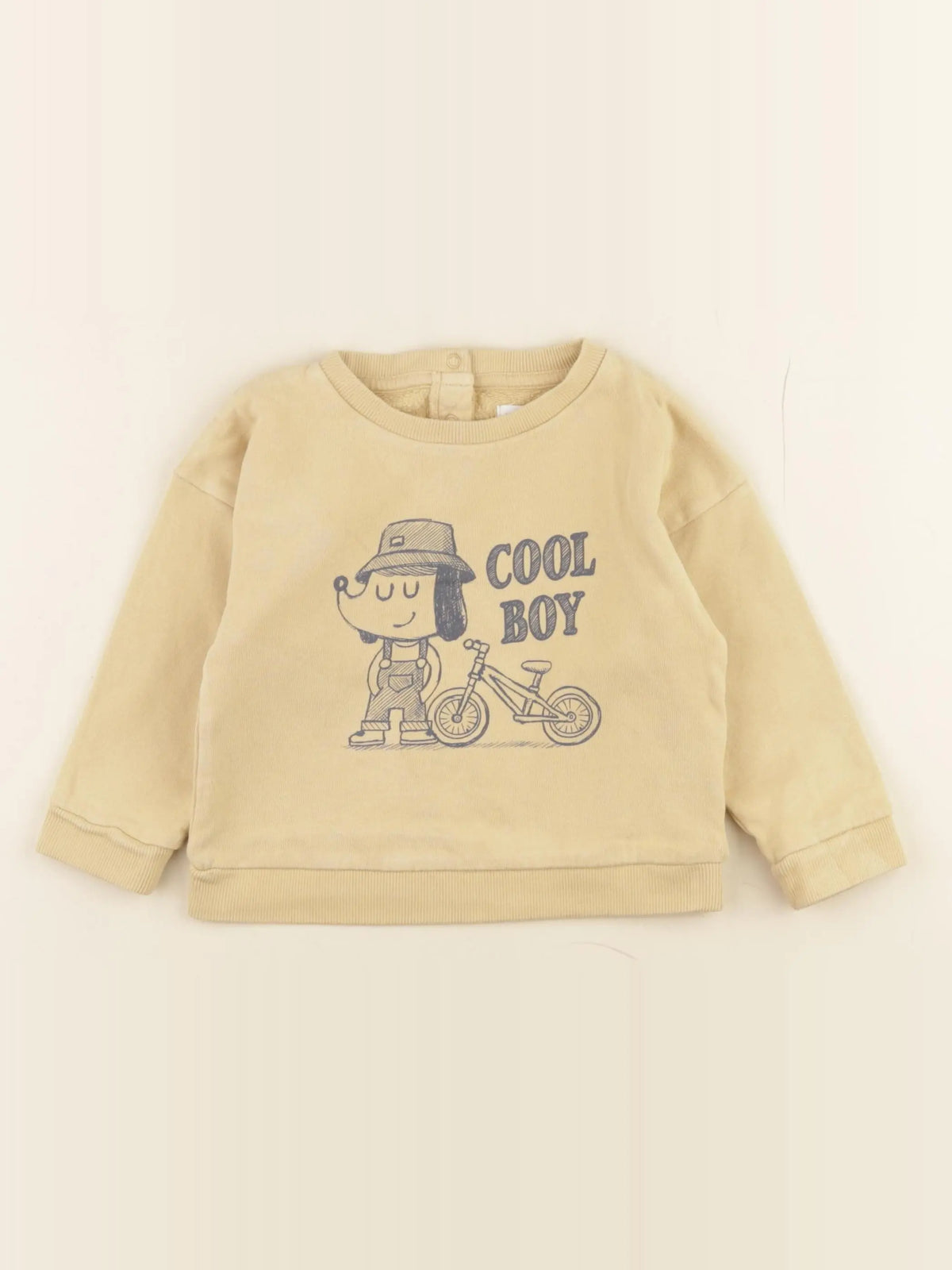 Vertbaudet - sweat jaune - 24 mois