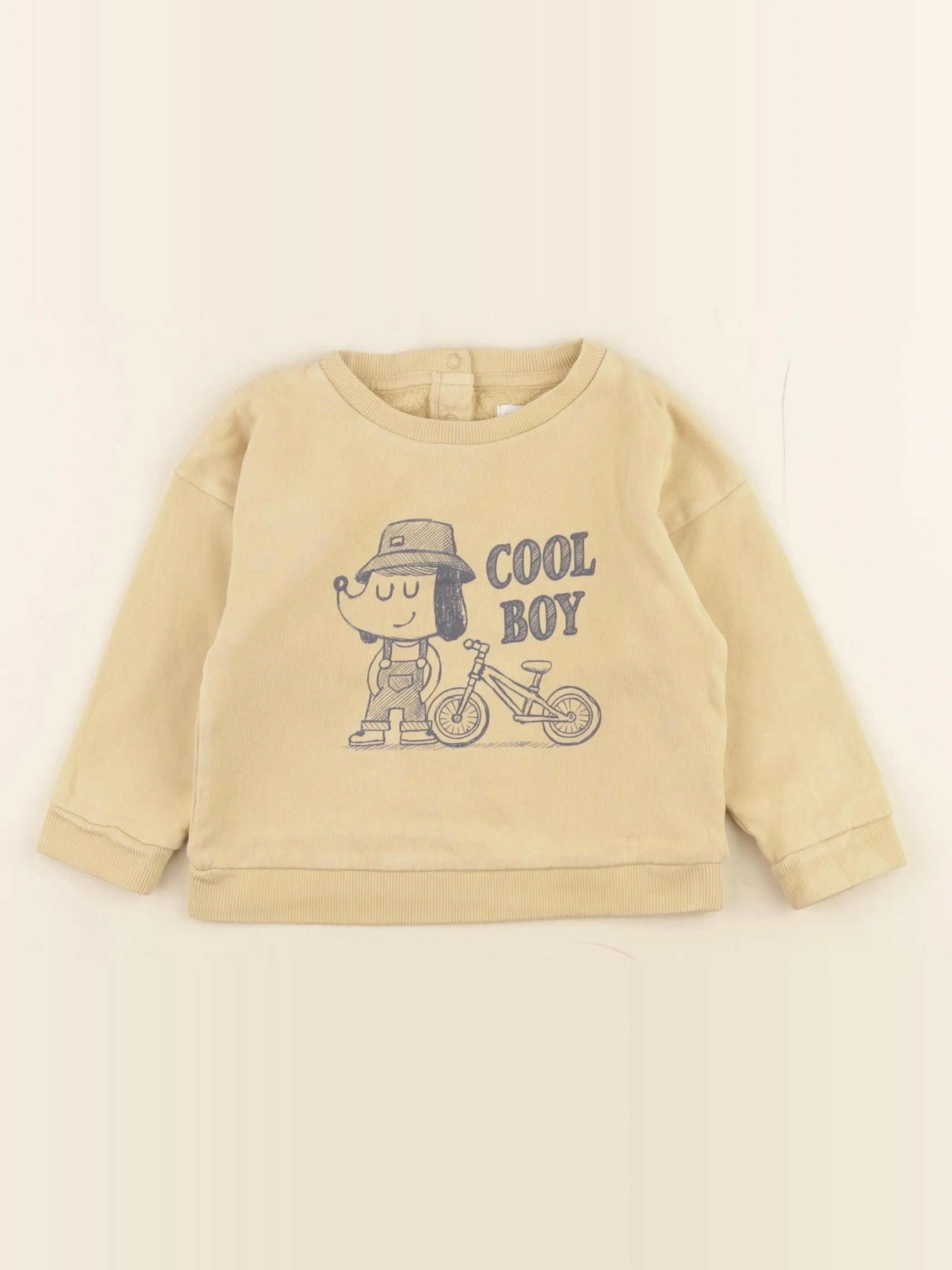 Vertbaudet - sweat jaune - 24 mois
