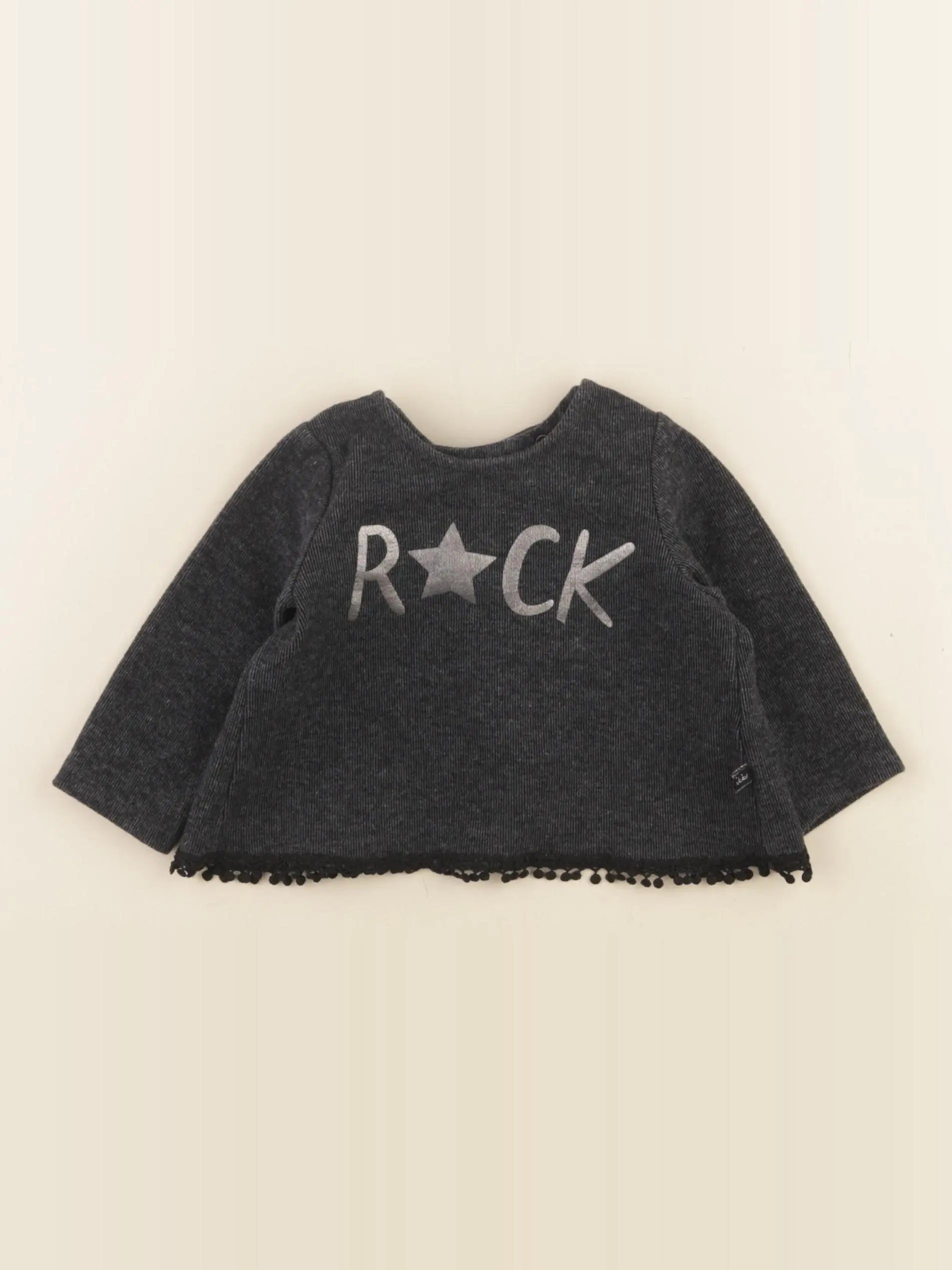 IKKS - pull gris, argent - 6 mois