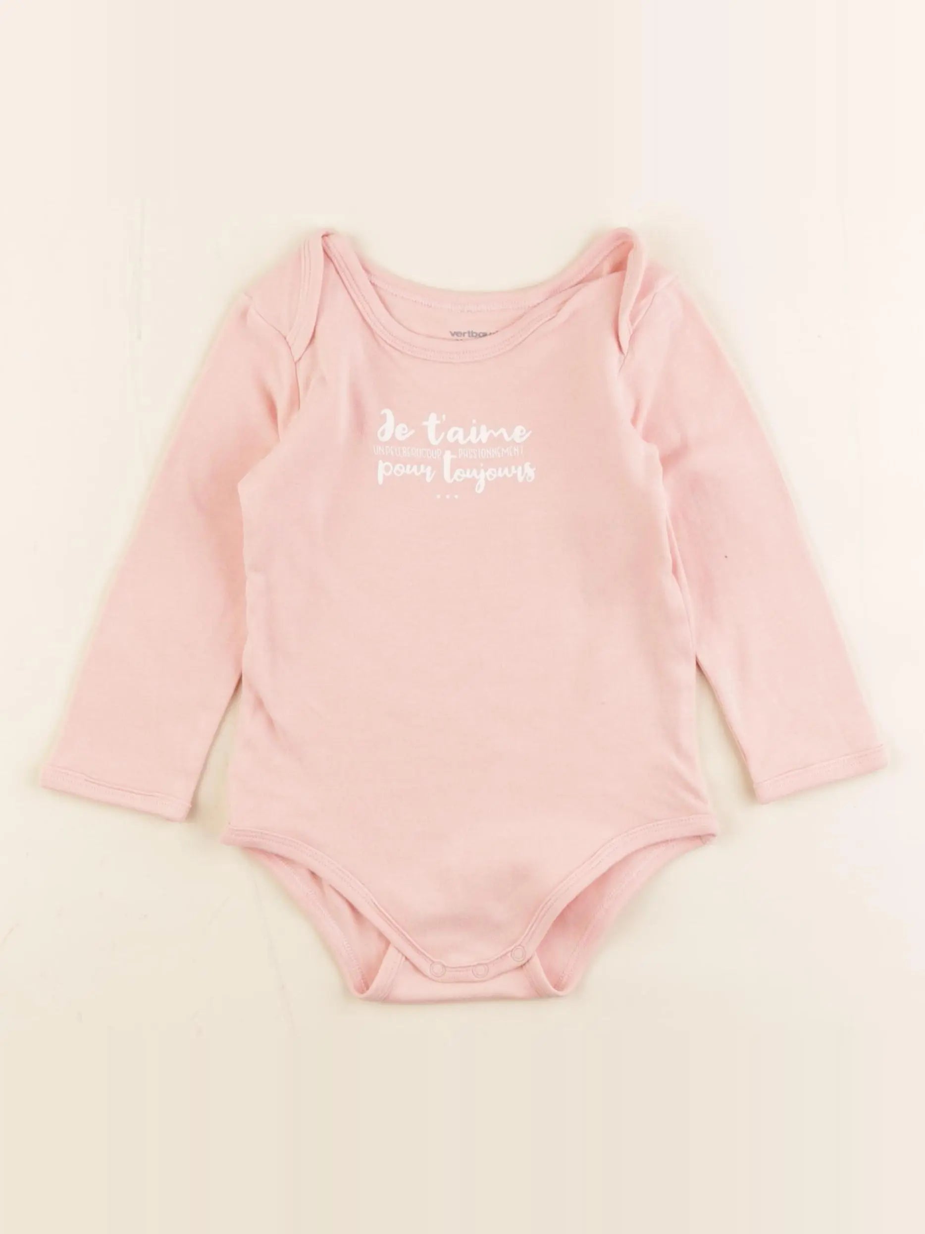 Vertbaudet - body rose - 24 mois